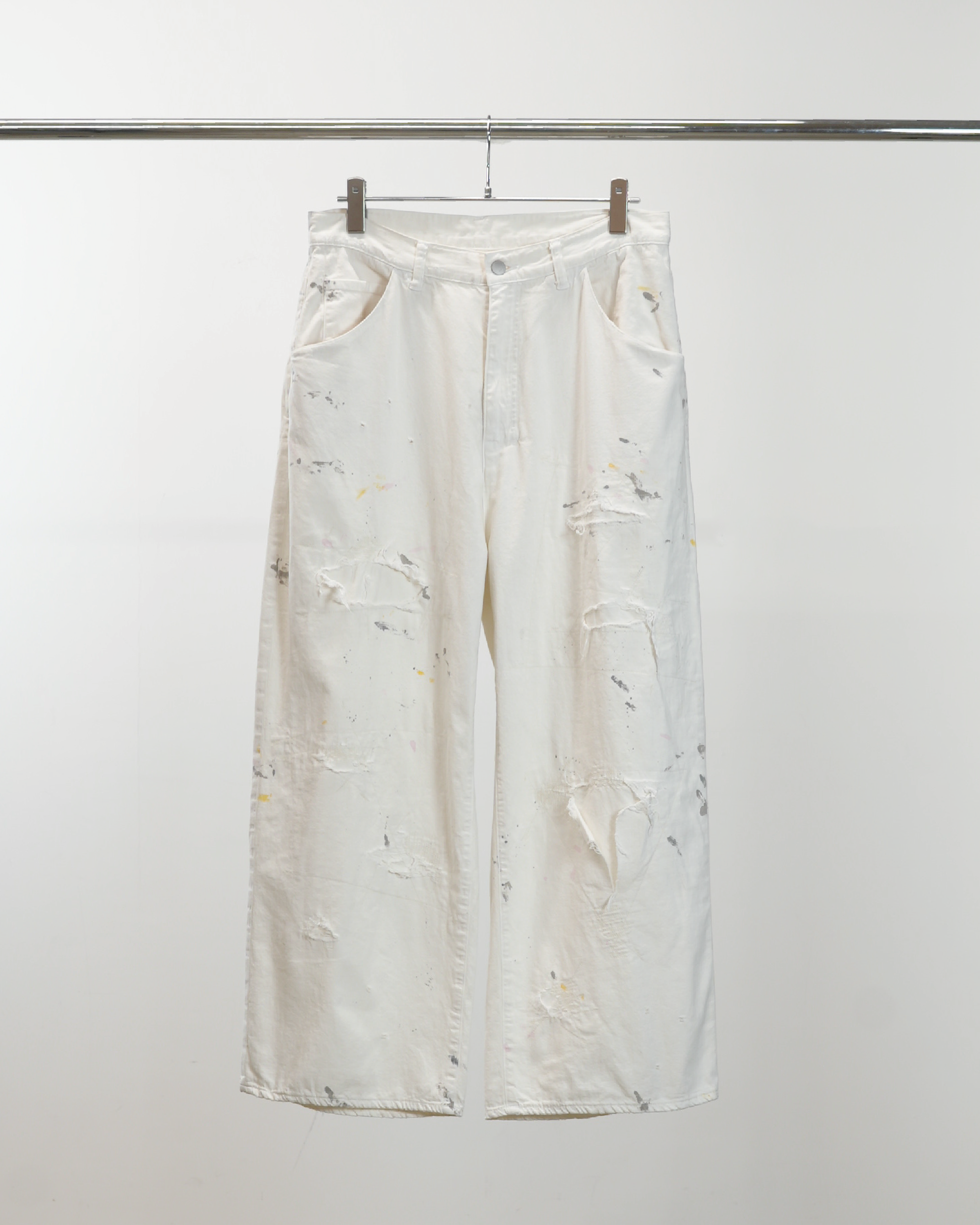【ANCELLM/exclusive】PAINTED LIGHT OZ REPAIR DENIM PANTS