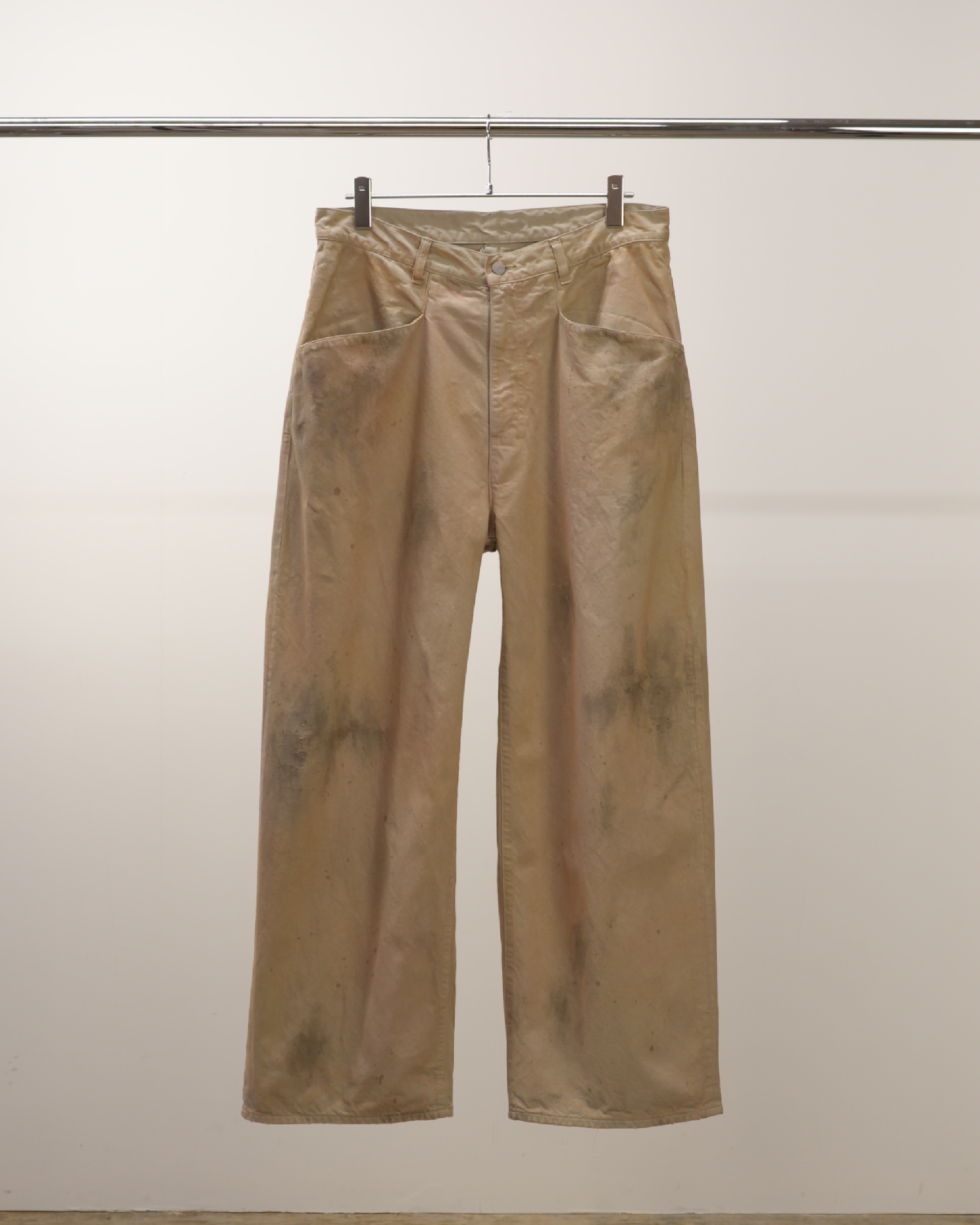 DENIM WIDE SLACKS(SAND)