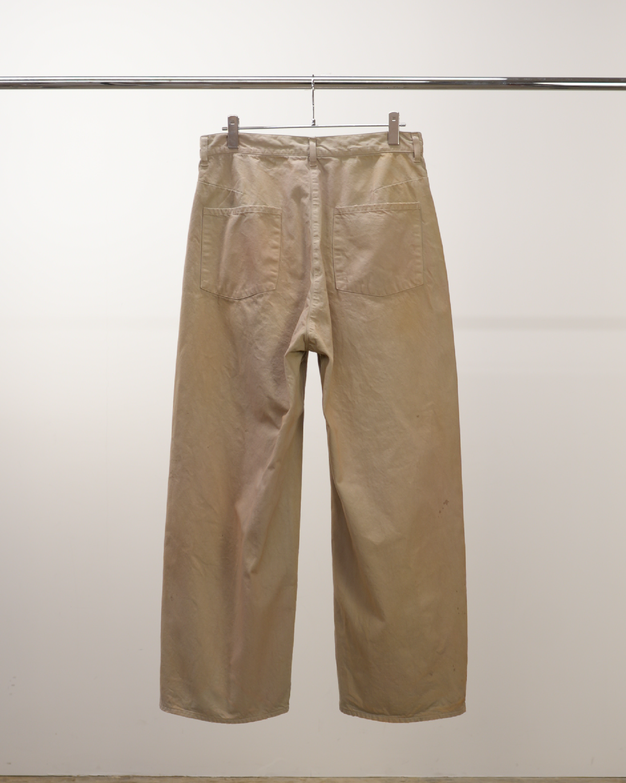DENIM WIDE SLACKS(SAND)