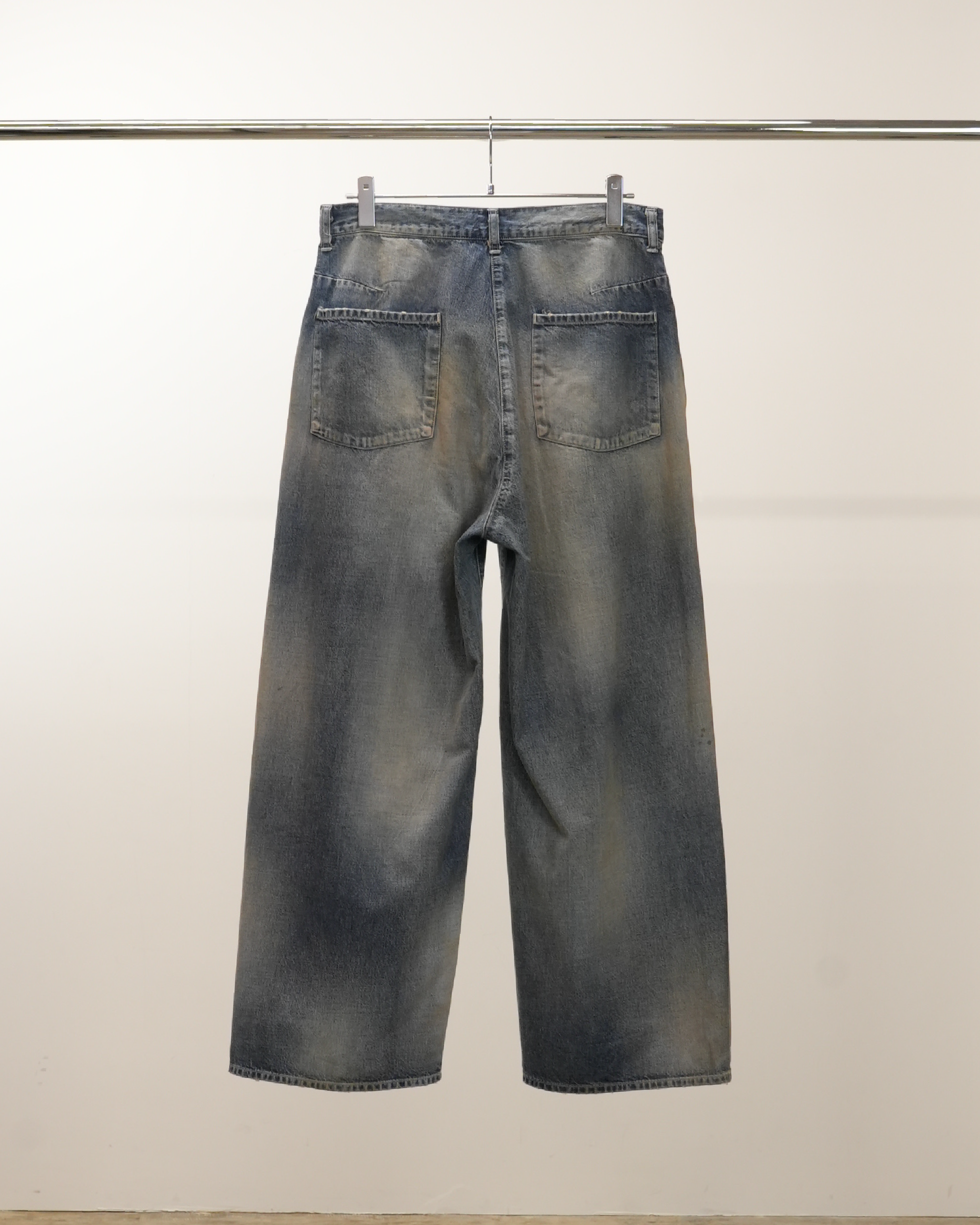 DENIM WIDE SLACKS(INDIGO)