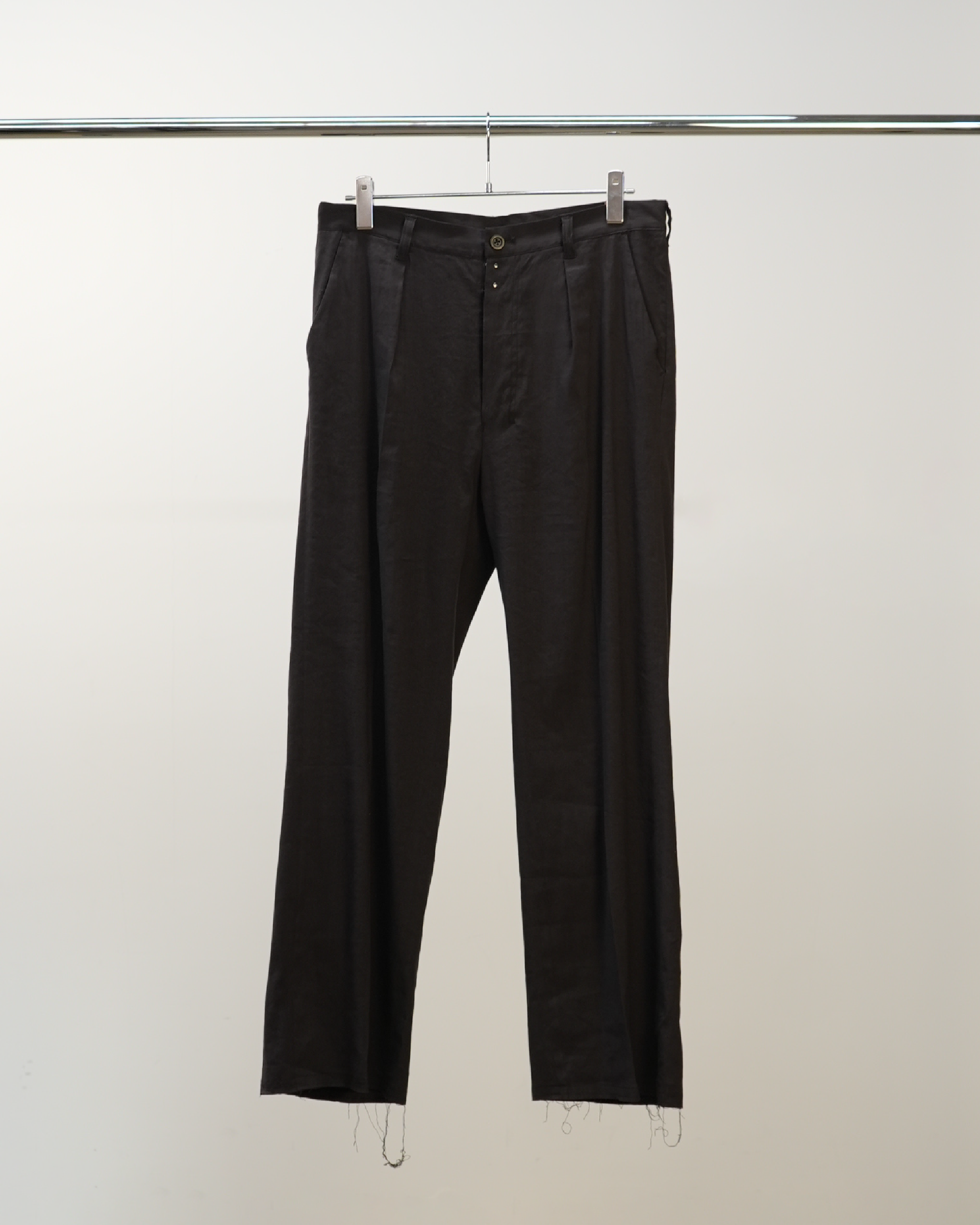 SHOE CUT SLACKS(D.BROWN)