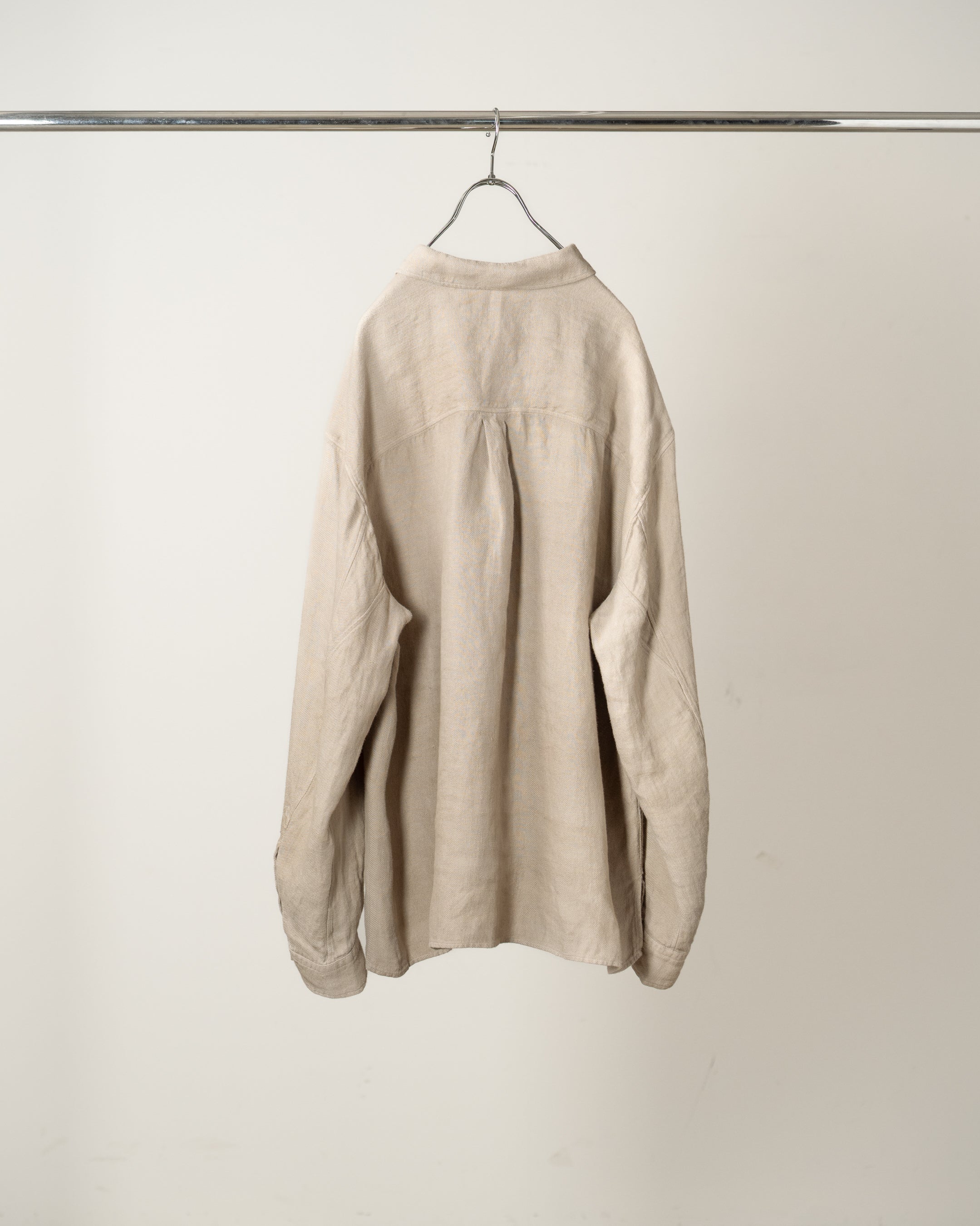 LINEN OVER SHIRT(BEIGE)