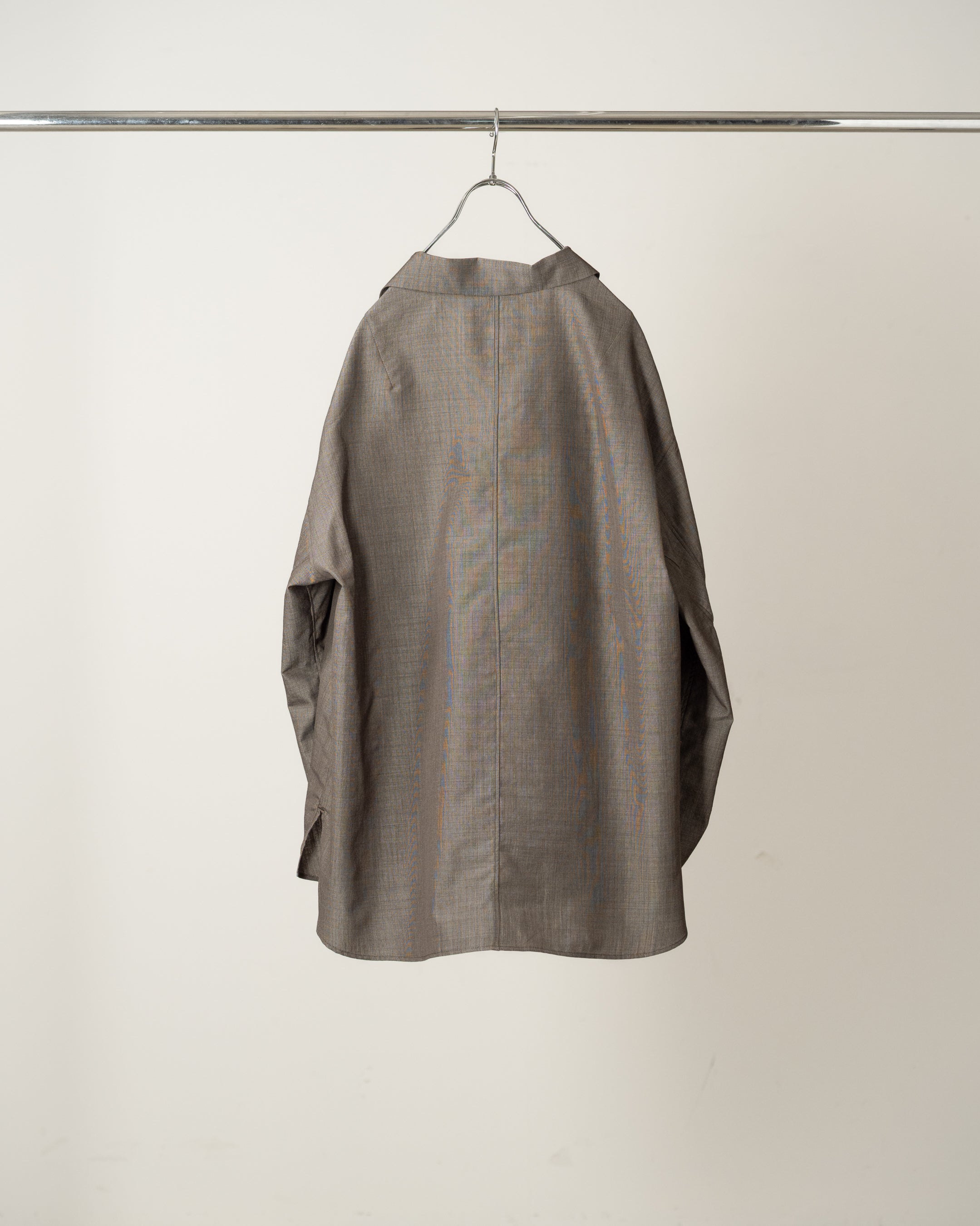 WOOL HAKEME TAILORED SHIRT(BROWN)