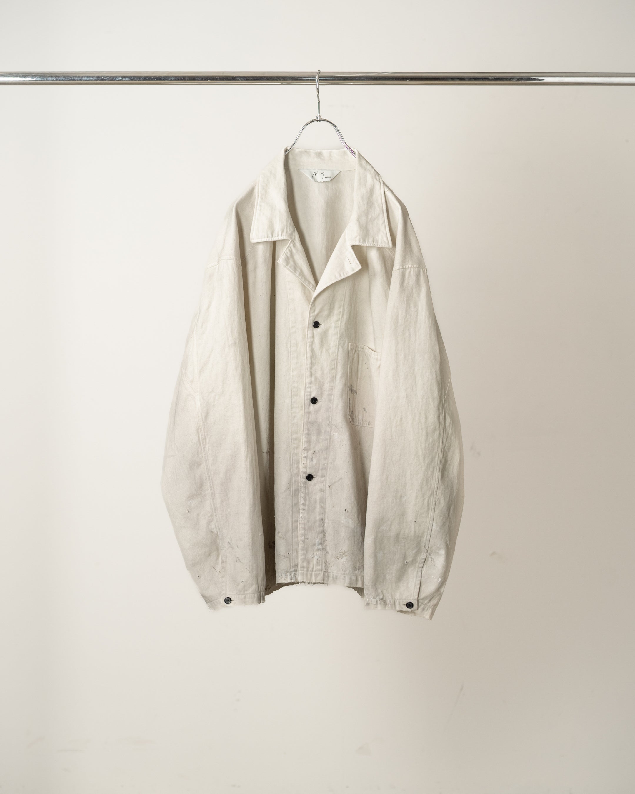 FADED L/C WORK SHIRT(WHITE)