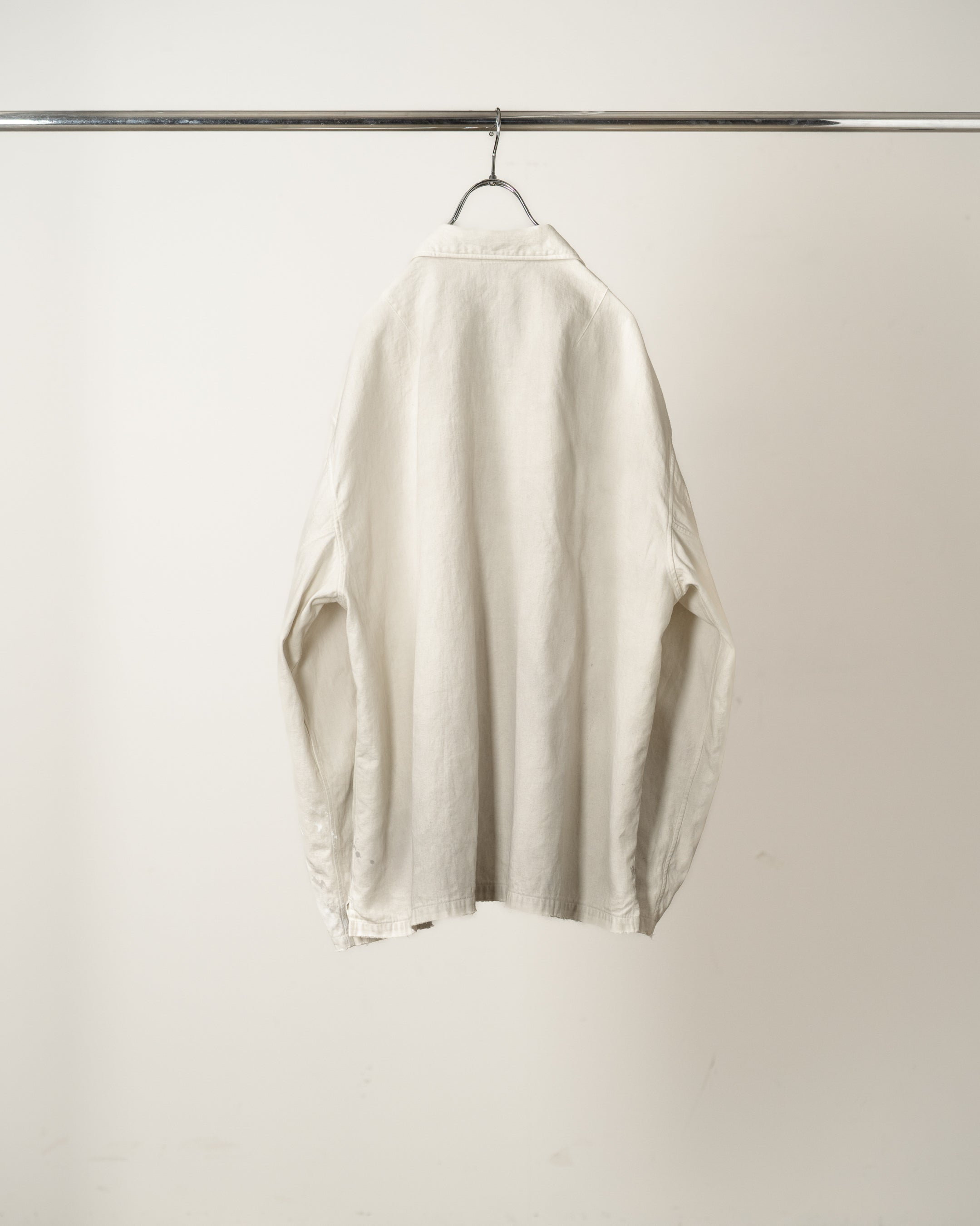 FADED L/C WORK SHIRT(WHITE)