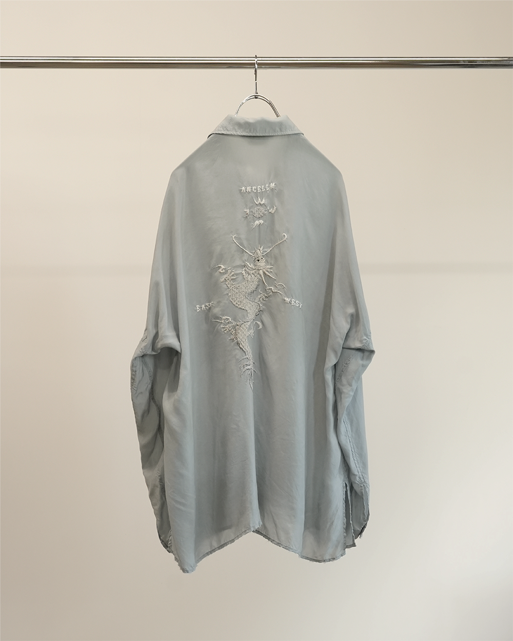 AGING EMBROIDERY SHIRT(SAX)