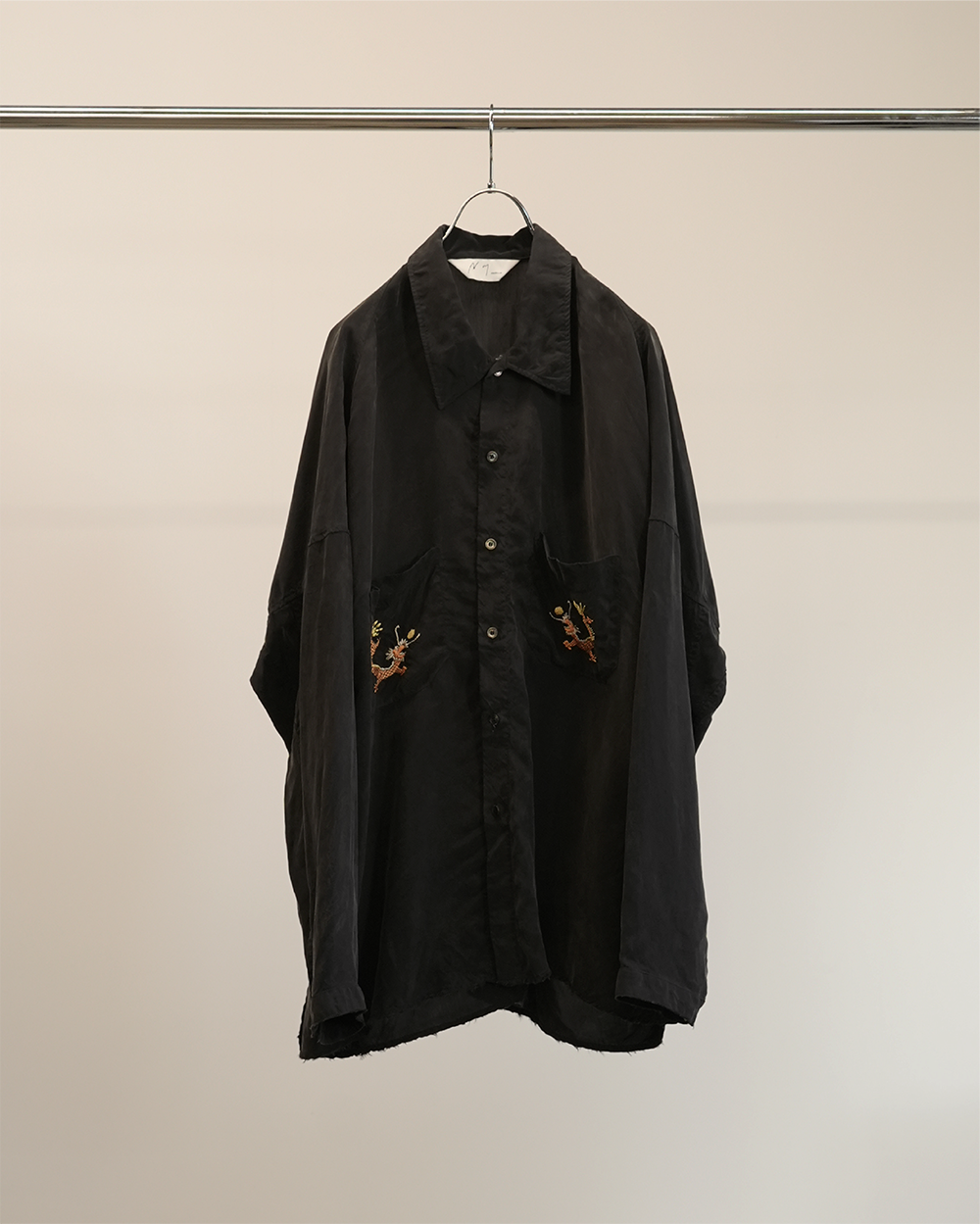 AGING EMBROIDERY SHIRT(BLACK)