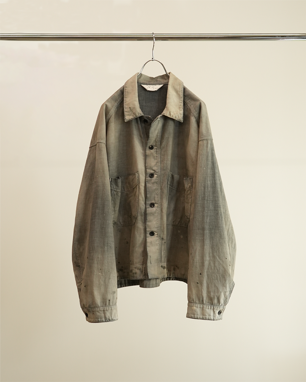 CHAMBRAY SHIRT JACKET(BLACK)