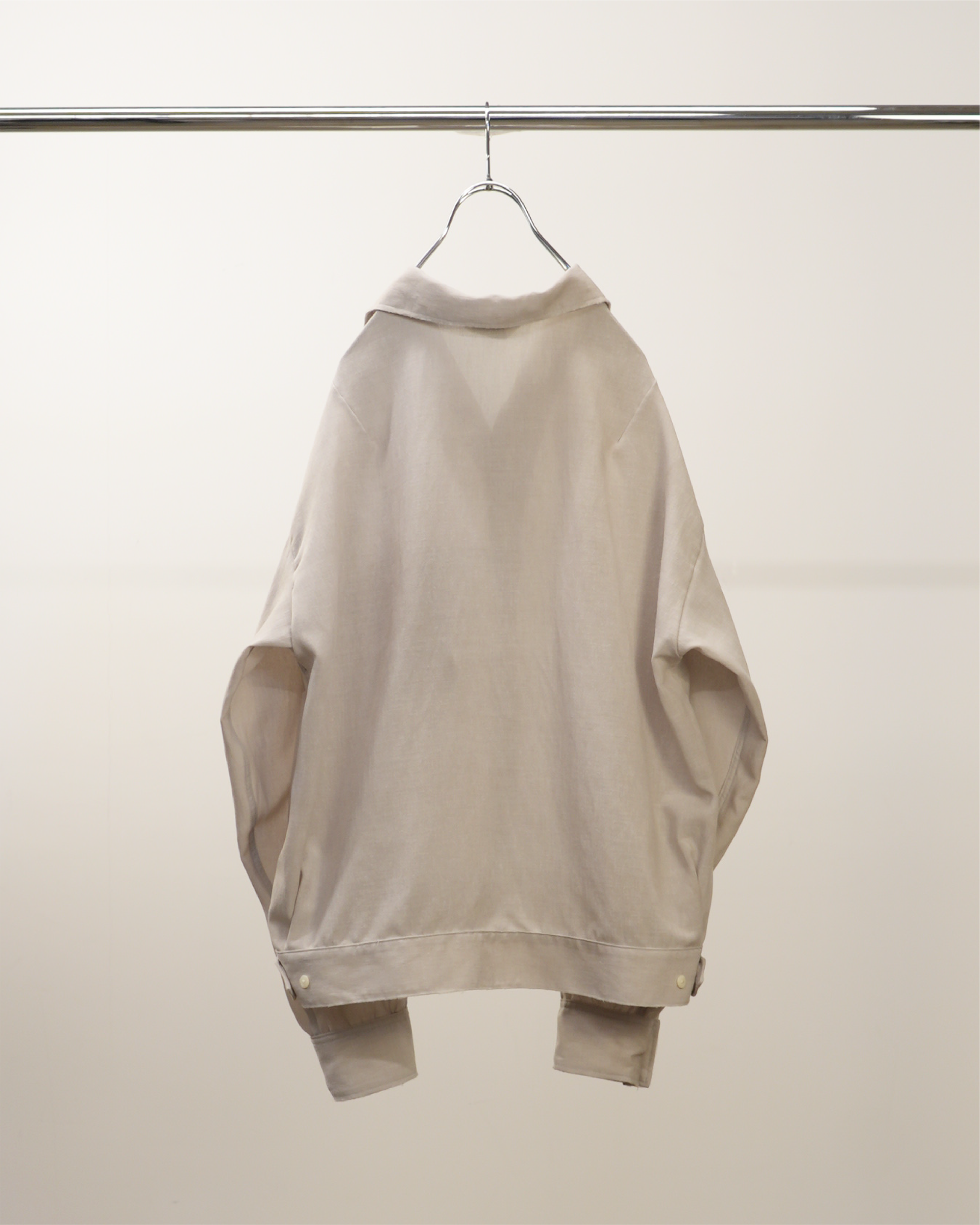 MELANGE OPEN COLLAR SHIRT(GRAY)