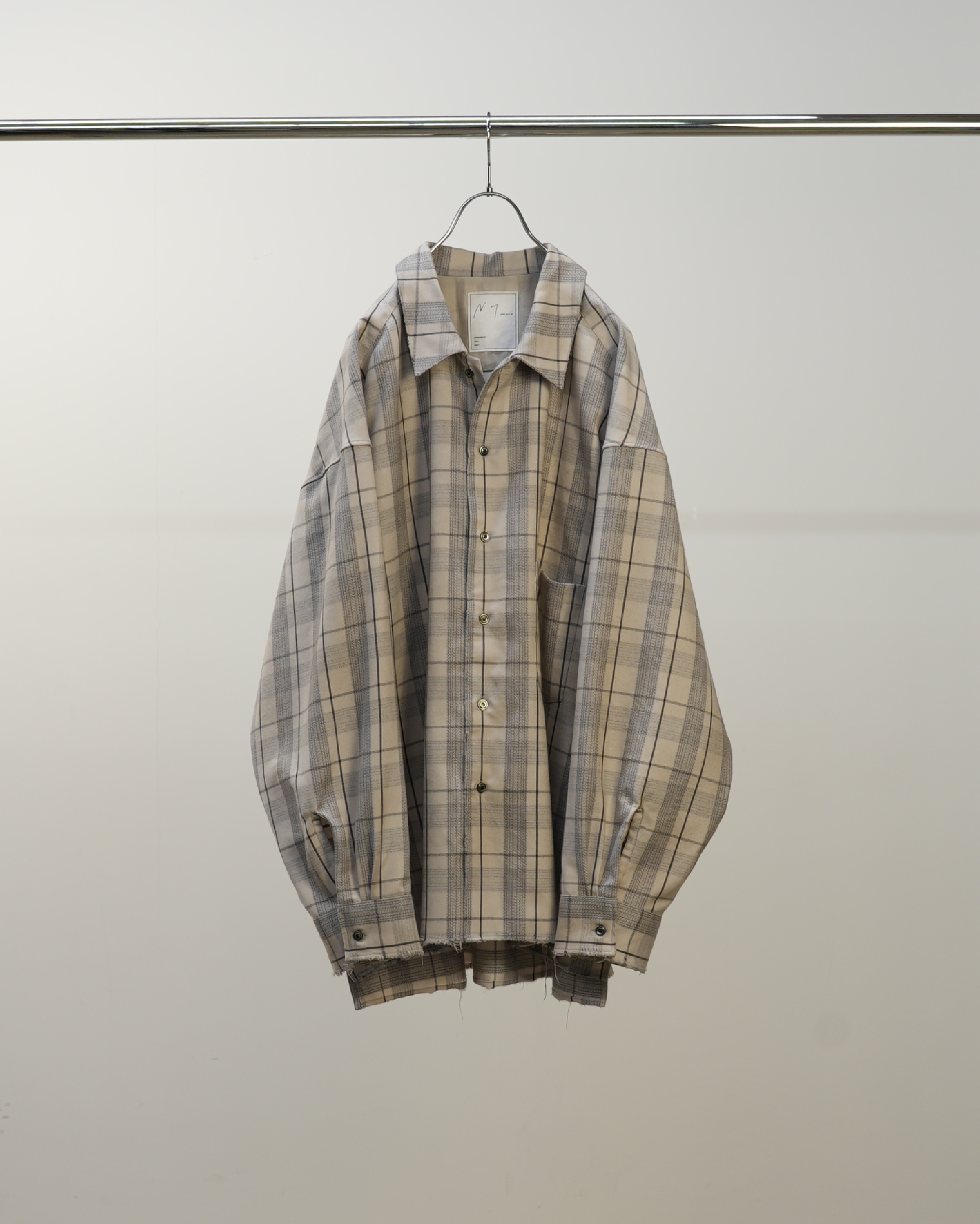 C/R CHECK SHIRT(GRAY)