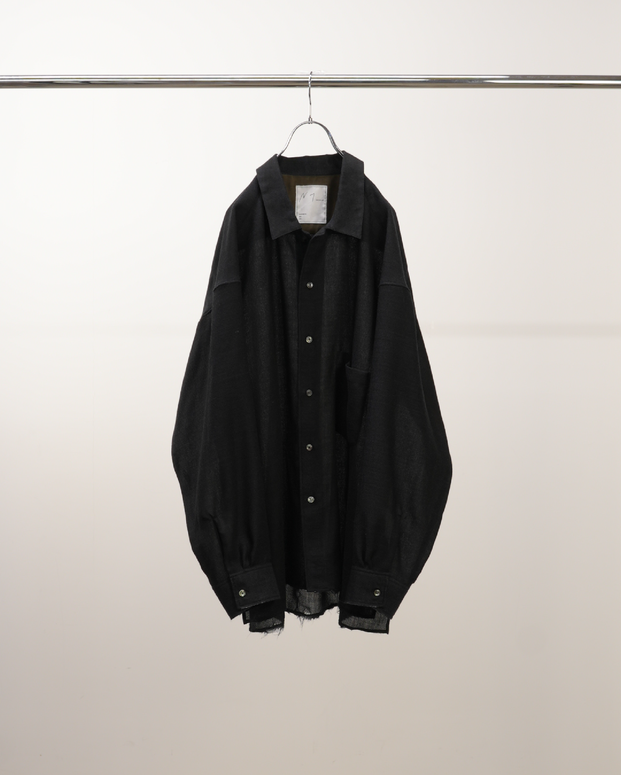 WOOL KERSEY SHIRT(BLACK)