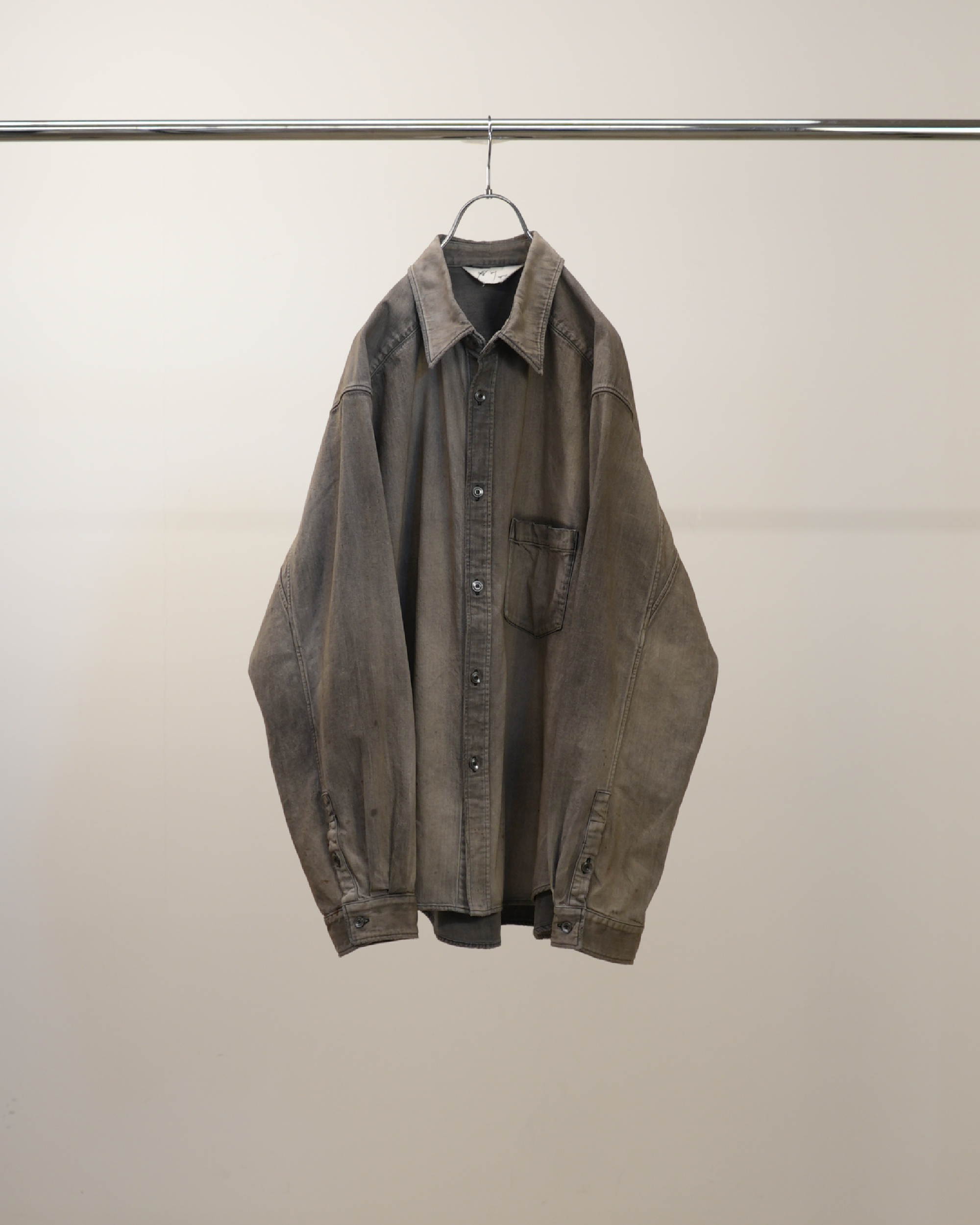 DENIM DRESS SHIRT(BLACK)