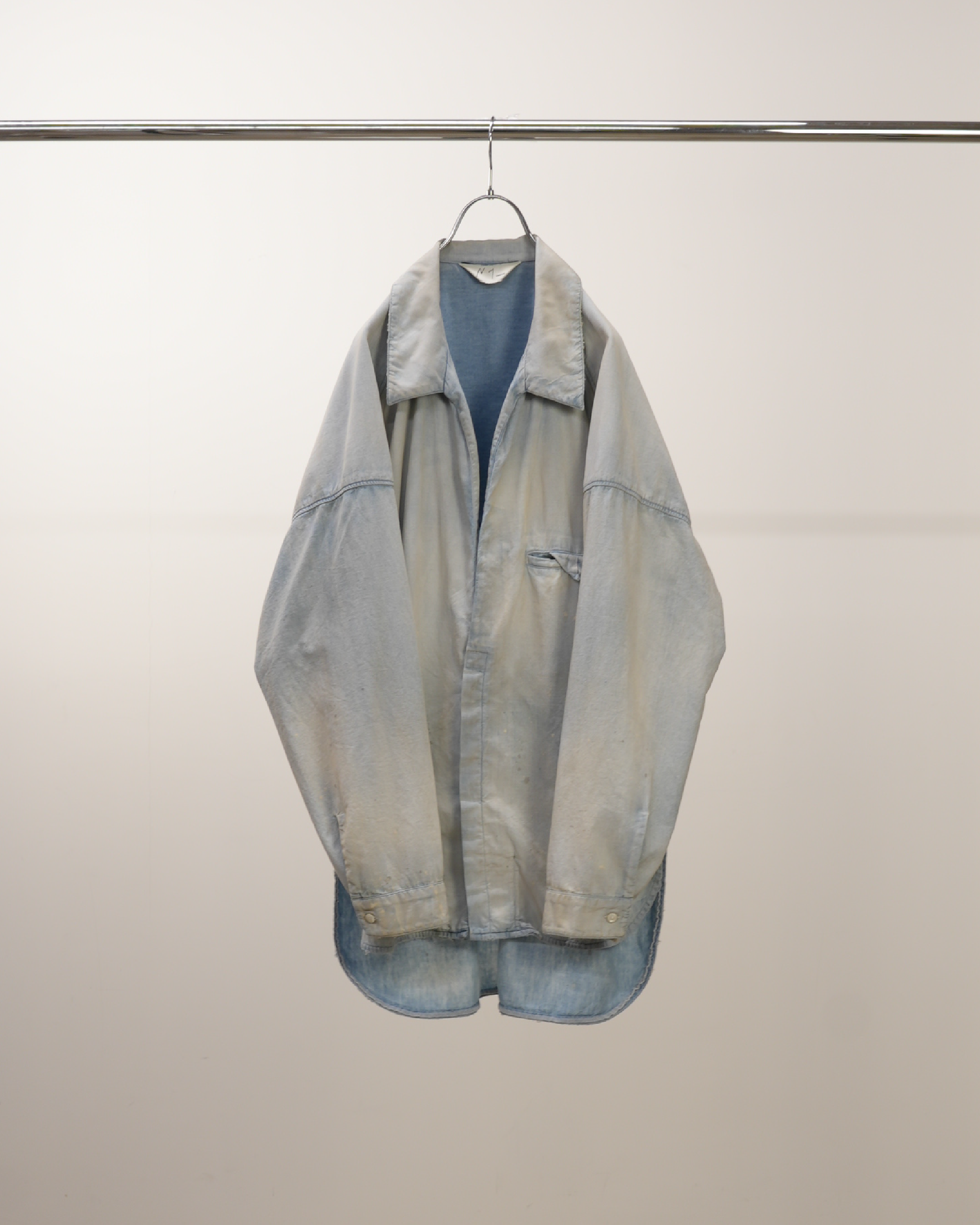 AGING CHAMBRAY LONG SHIRT(INDIGO) AGING CHAMBRAY LONG SHIRT(INDIGO)