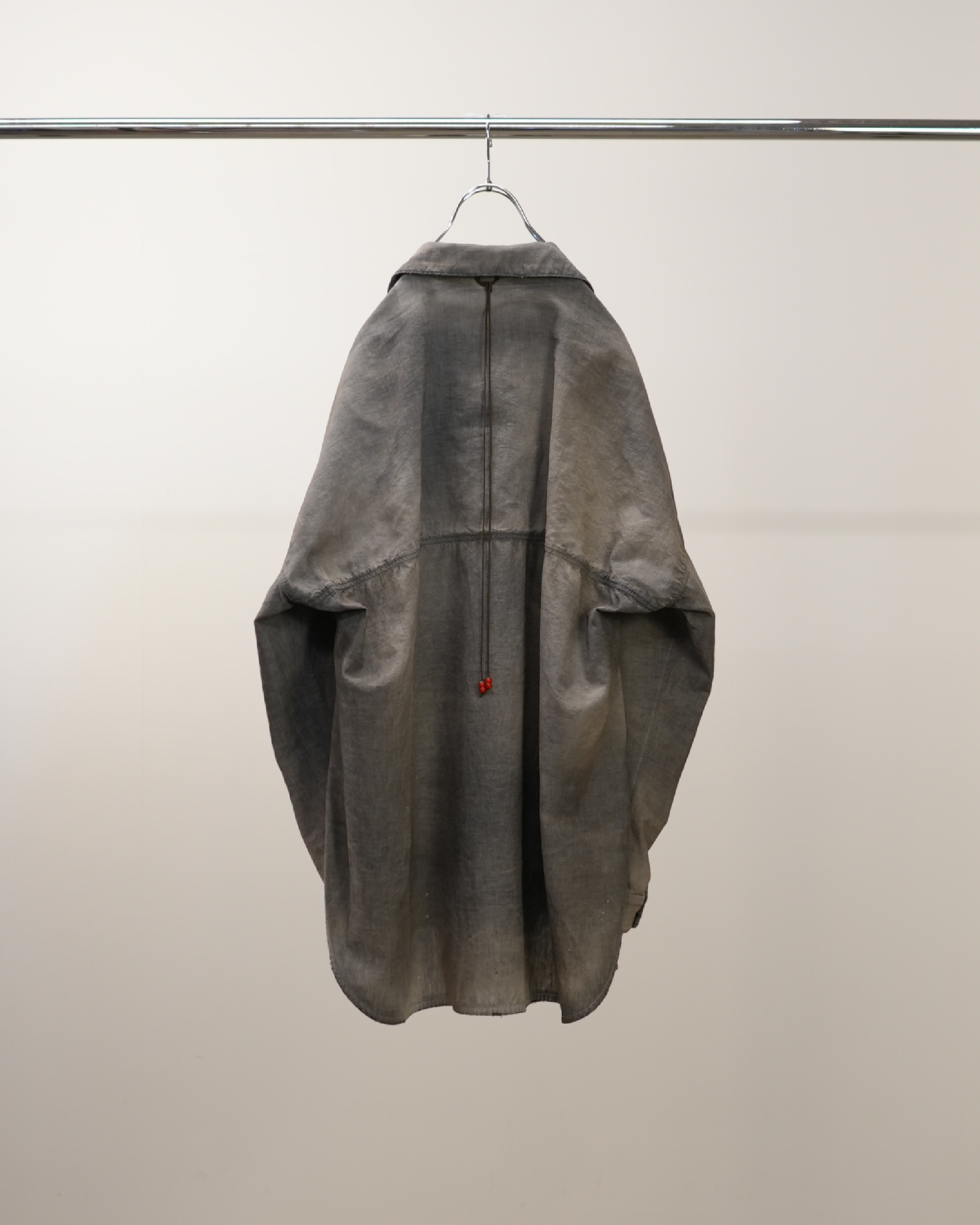 AGING CHAMBRAY LONG SHIRT(BLACK)