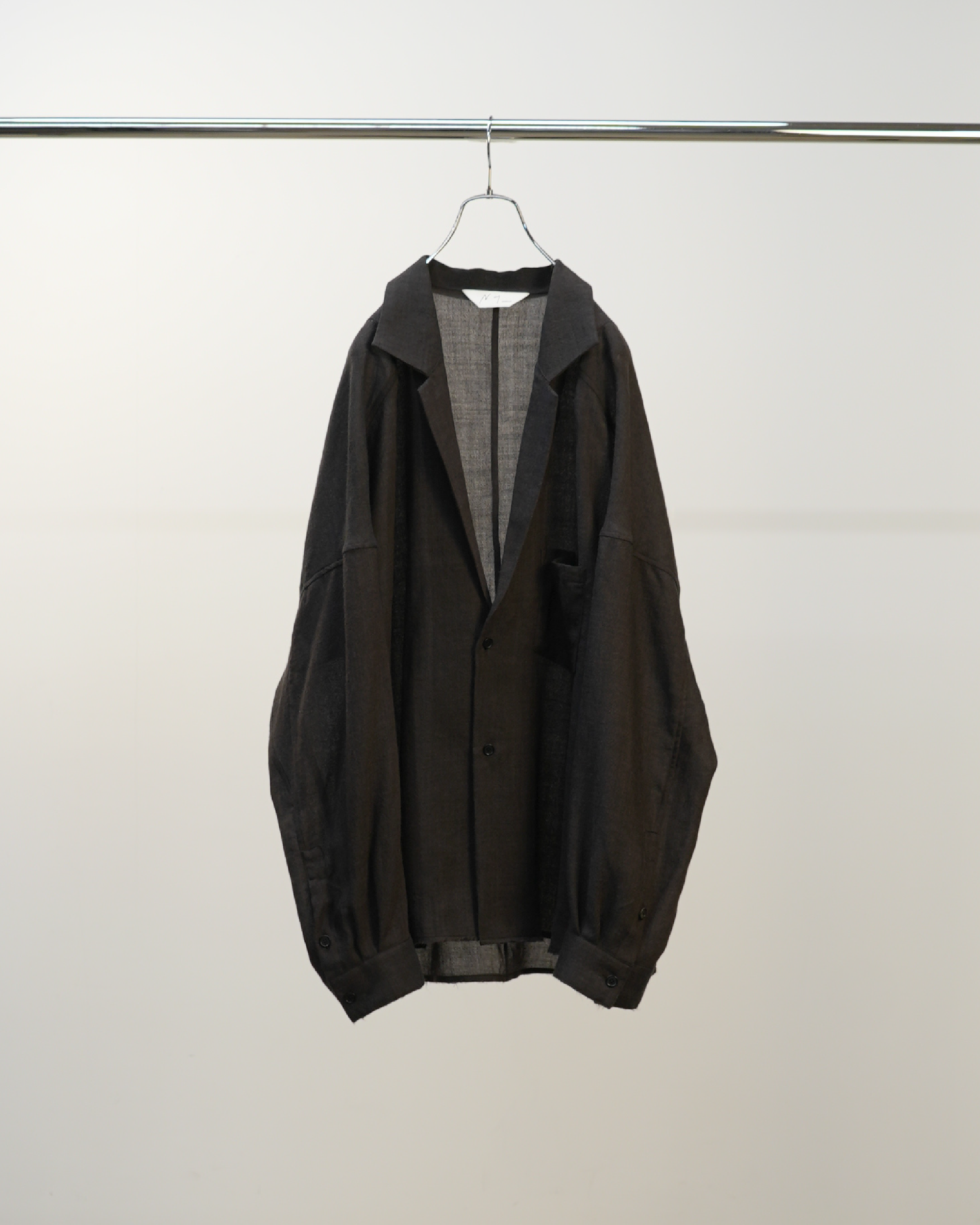 WOOL KERSEY TAILORED SHIRT(BROWN)