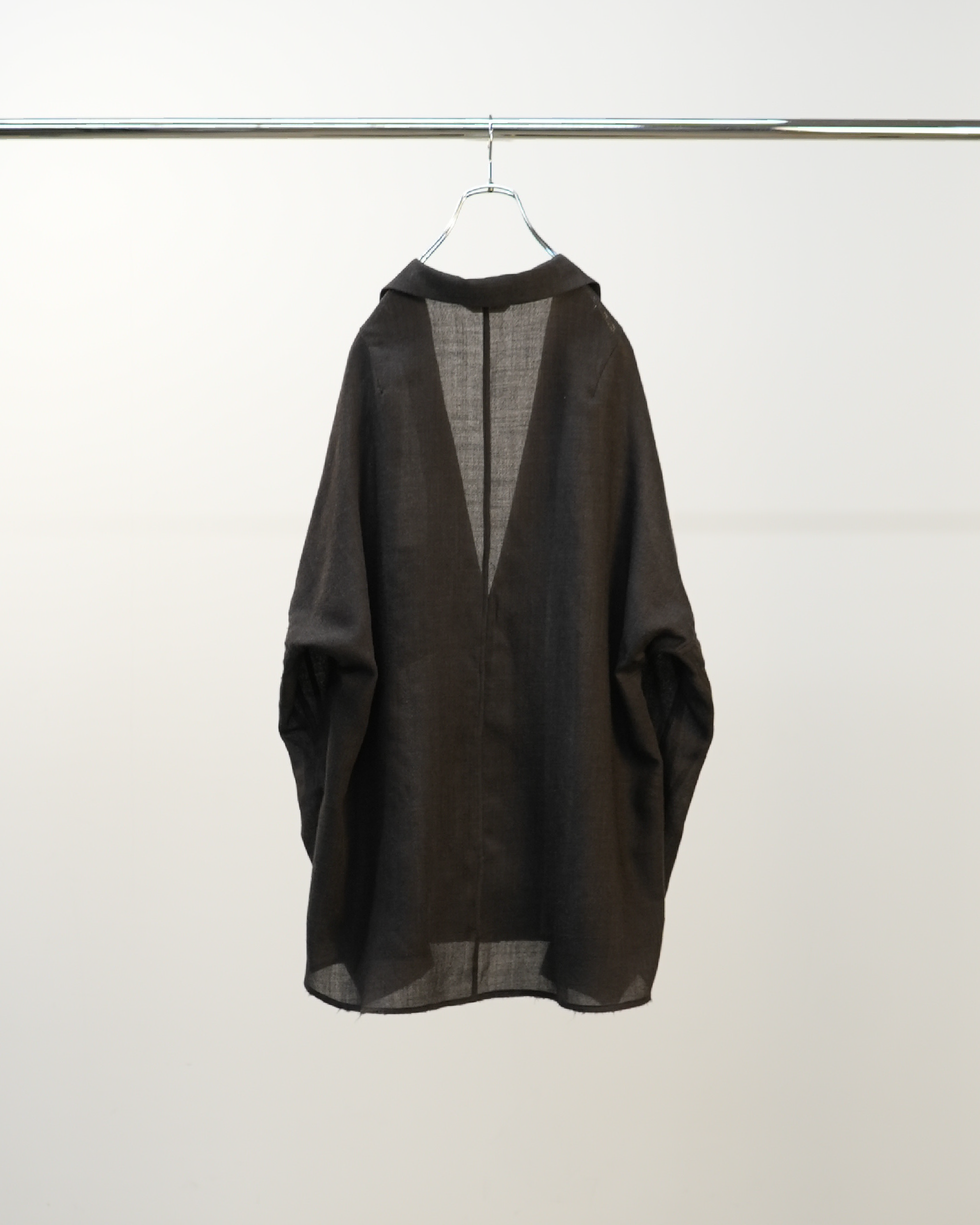 WOOL KERSEY TAILORED SHIRT(BROWN)