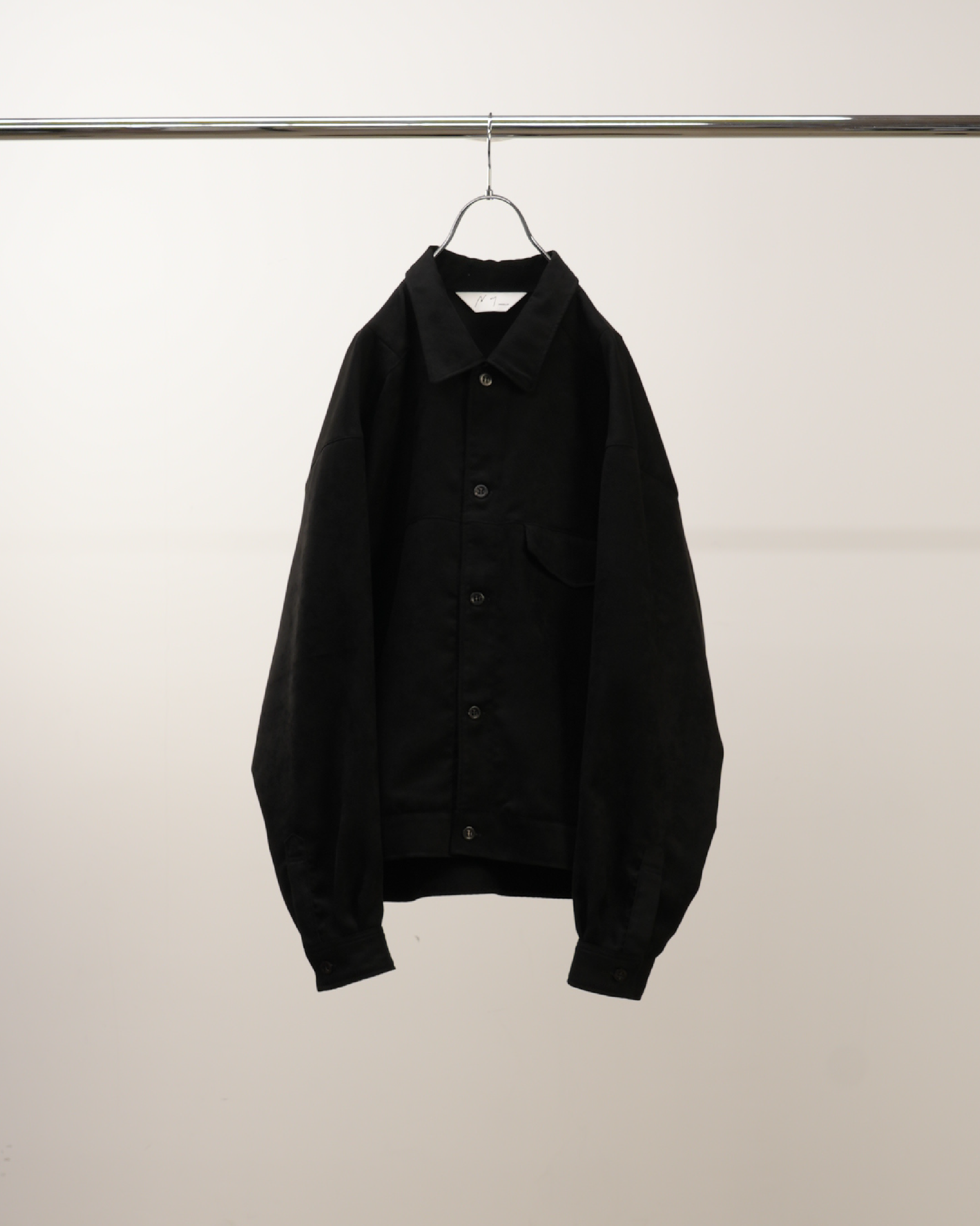 VEGAN SUEDE WORK SHIRT BLOUSON(BLACK)