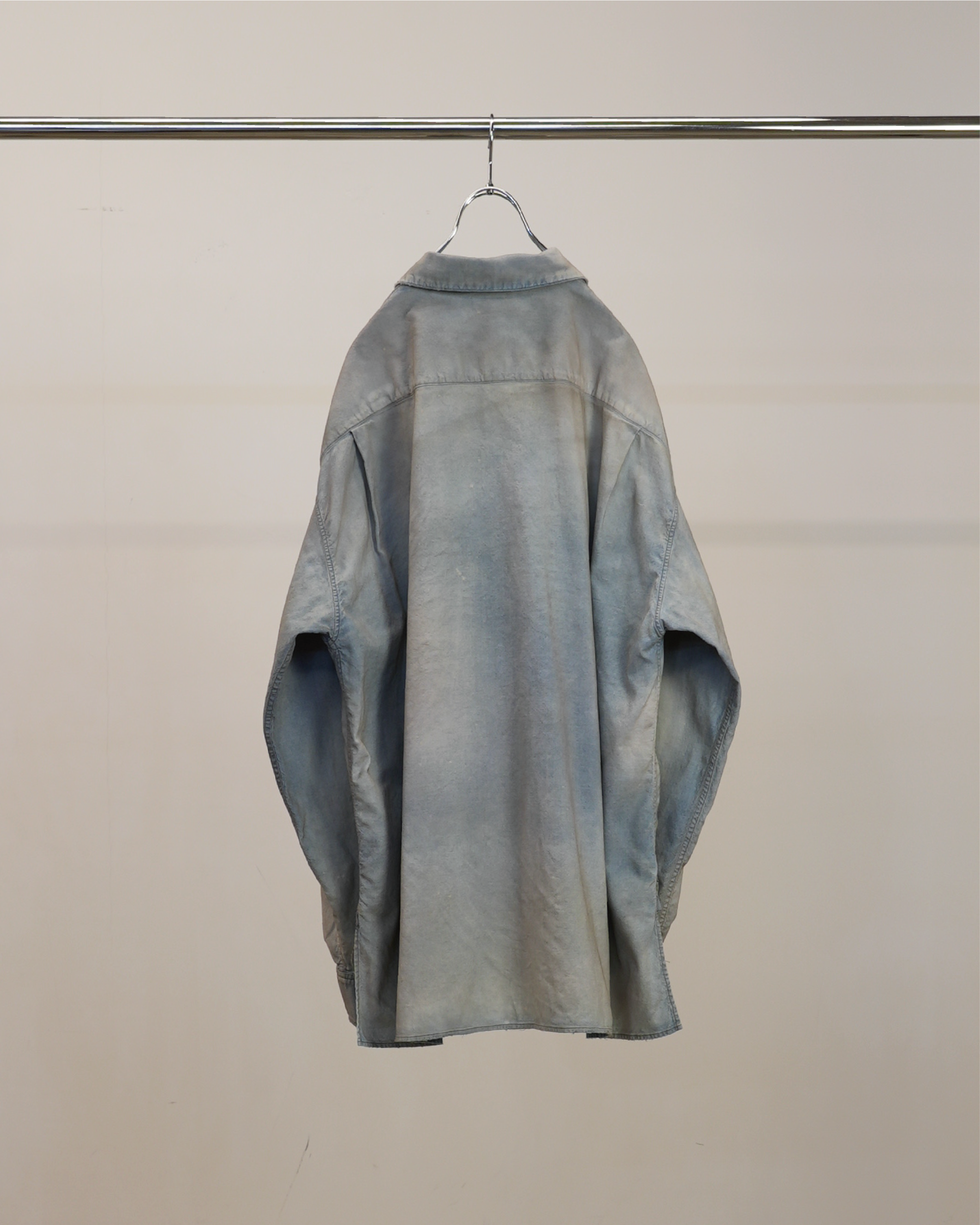 BRUSHSTROKE AGING SHIRT(INDIGO)