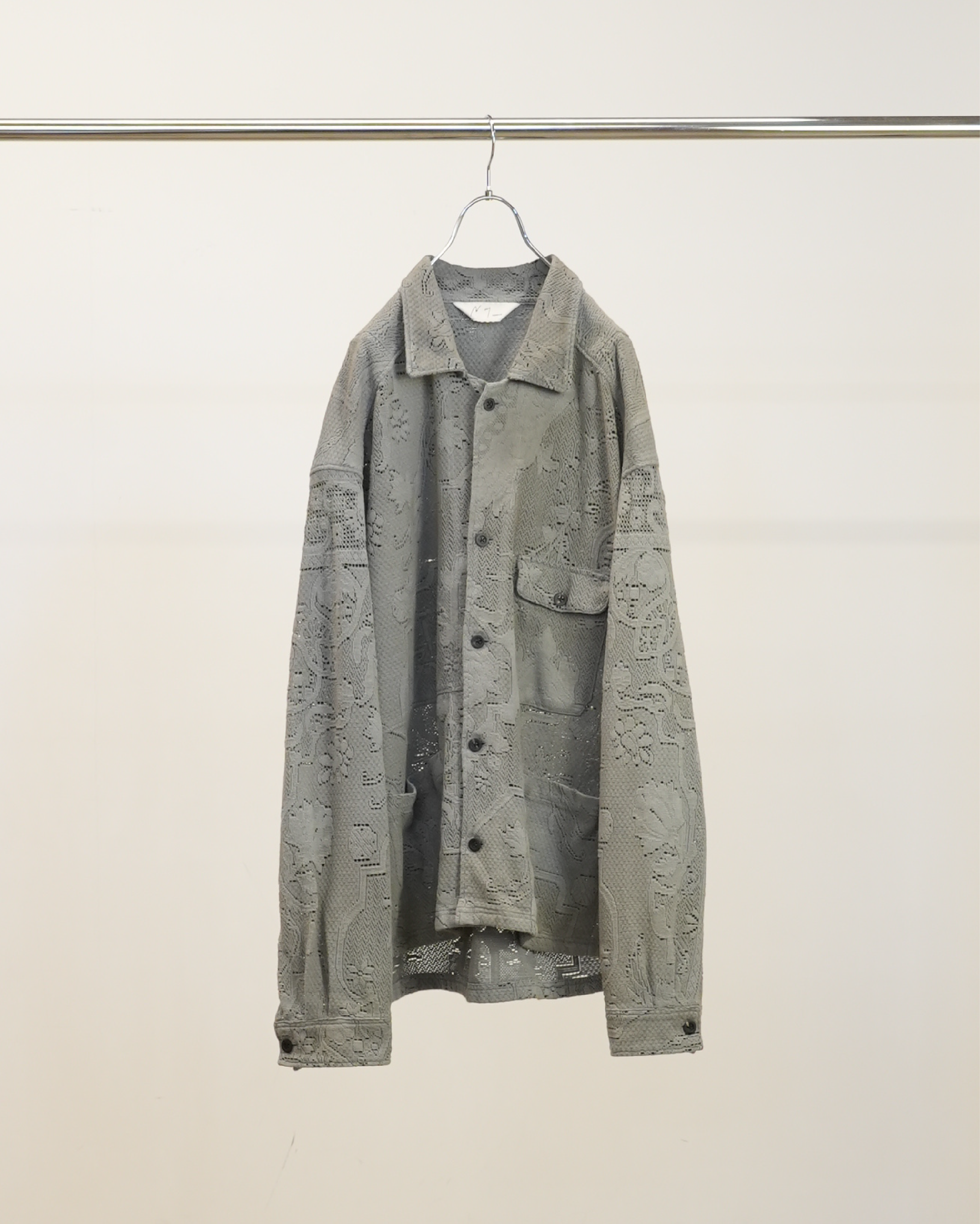 AGING LACE WORK SHIRT(GRAY)