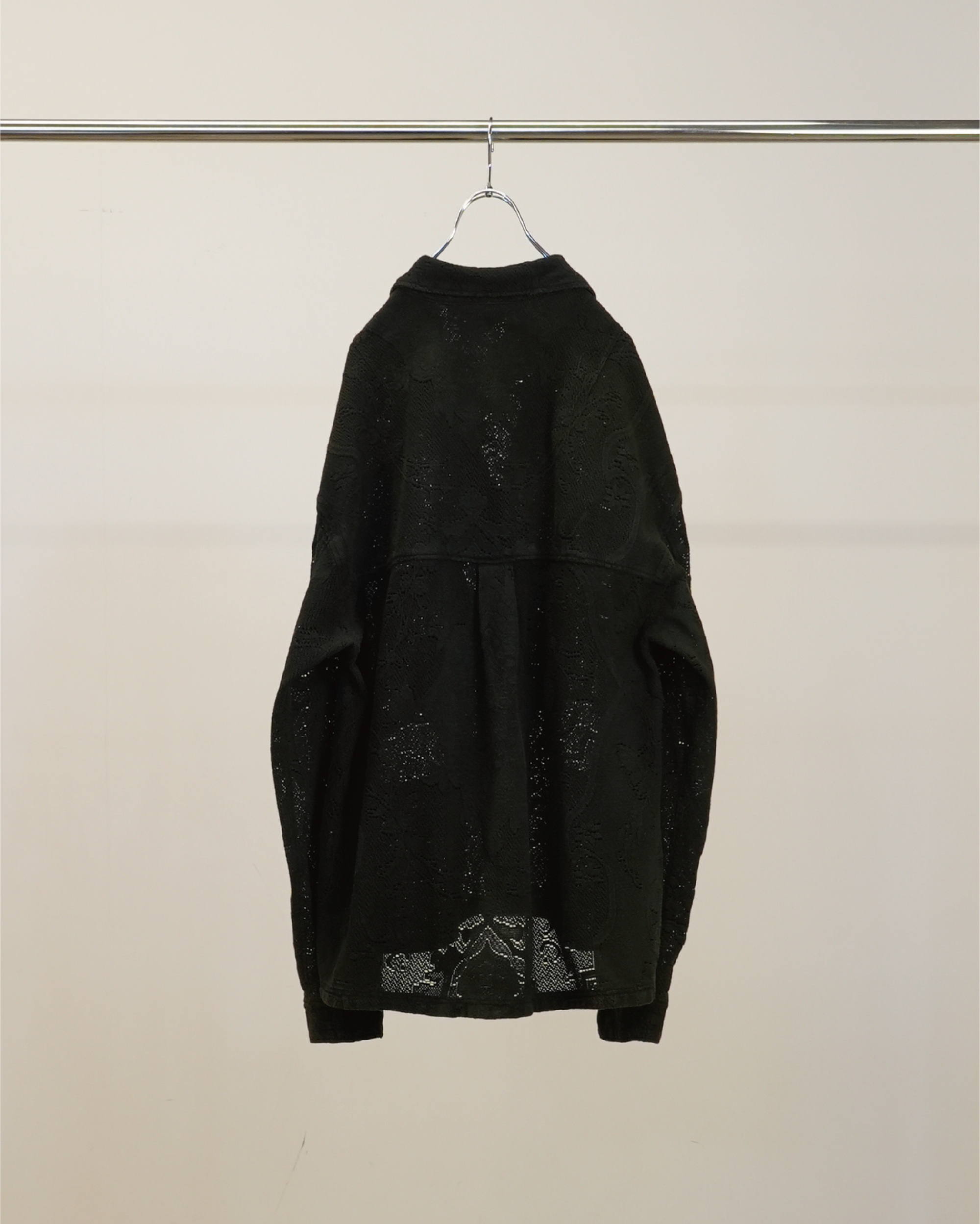 AGING LACE WORK SHIRT(BLACK)