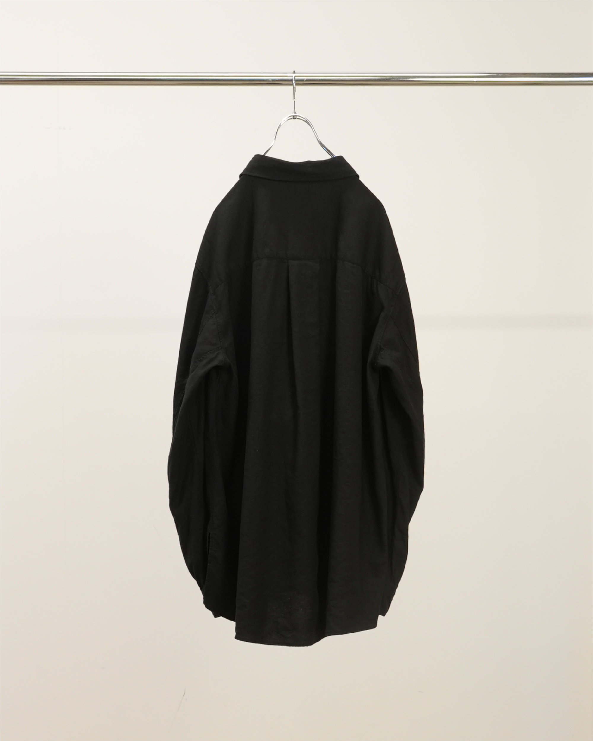 L/S NEP BOXY SHIRT(BLACK)
