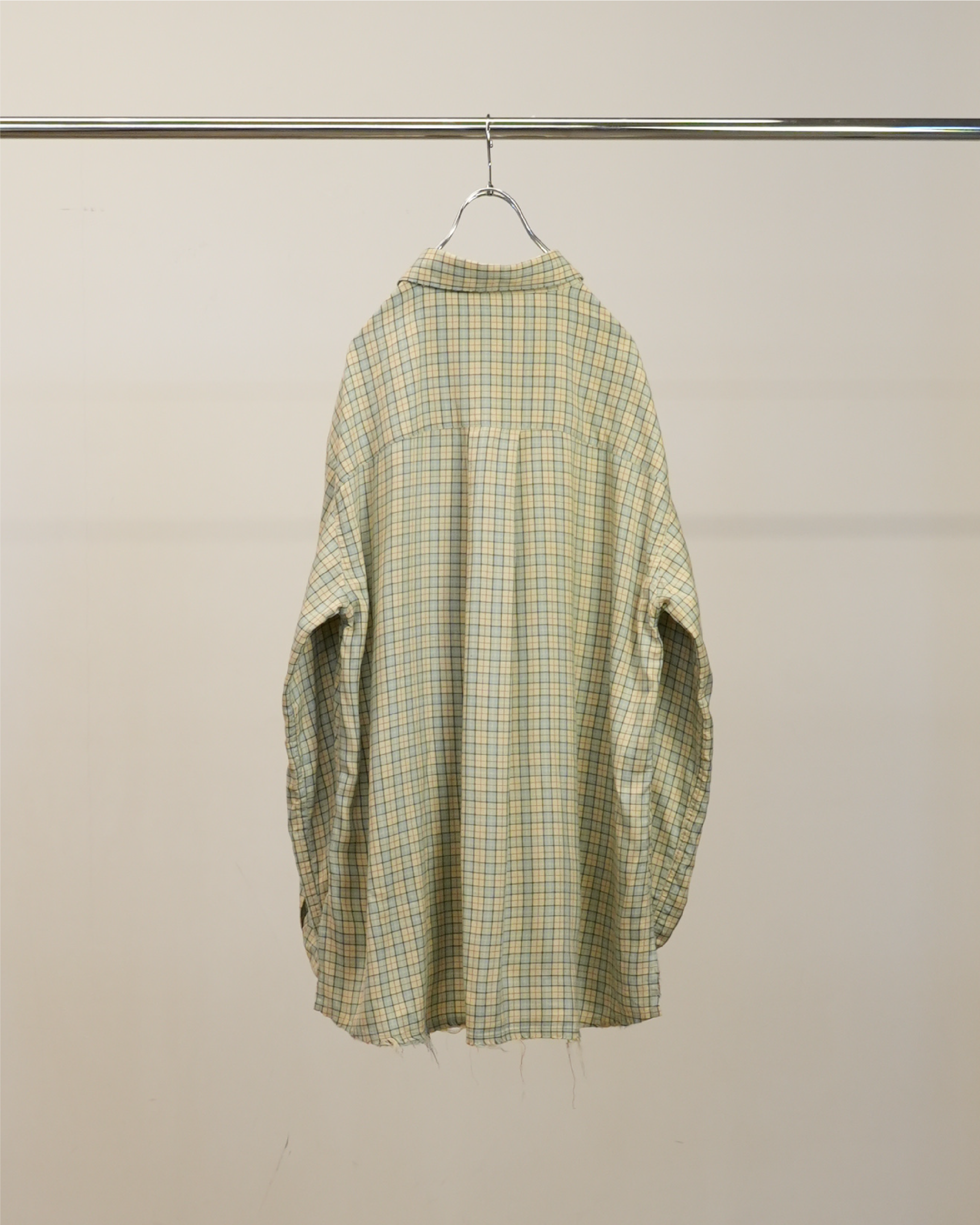 NEL CHECK OVER WORK SHIRT(CREAM)