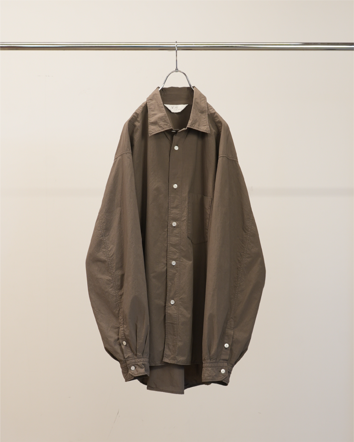 SHRINK OVER SHIRT(D.BROWN)