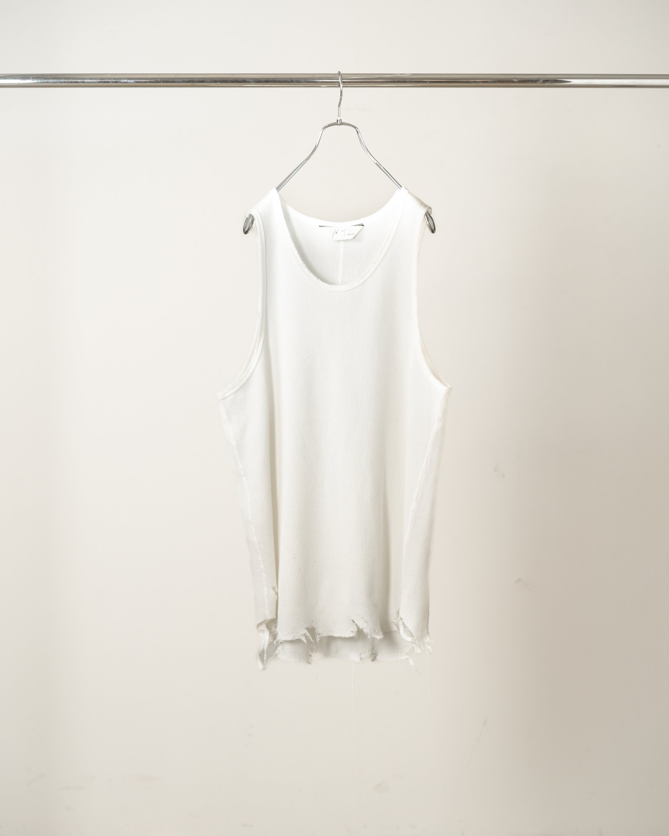 DAMAGE WAFFLE TANK(WHITE)
