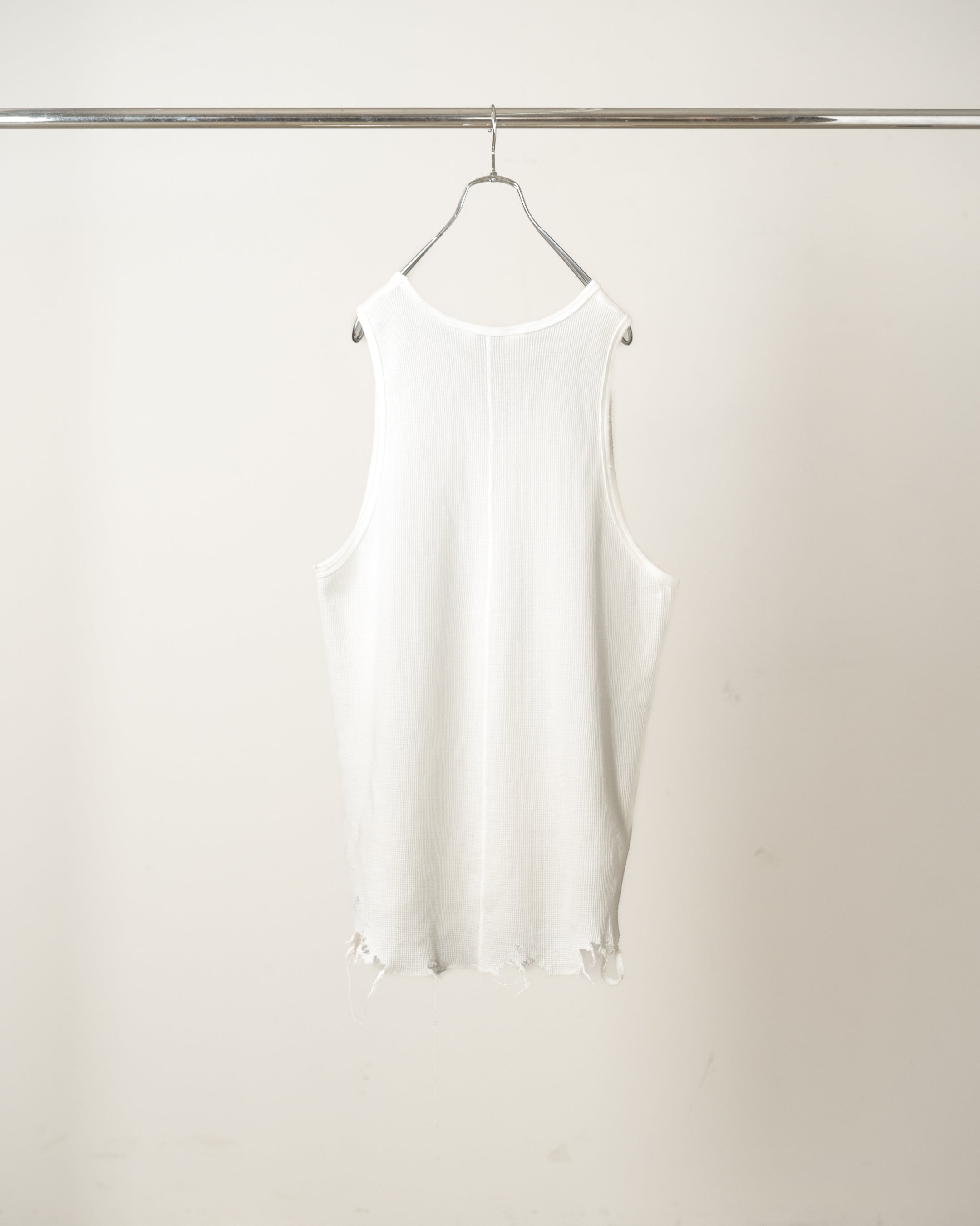 DAMAGE WAFFLE TANK(WHITE)