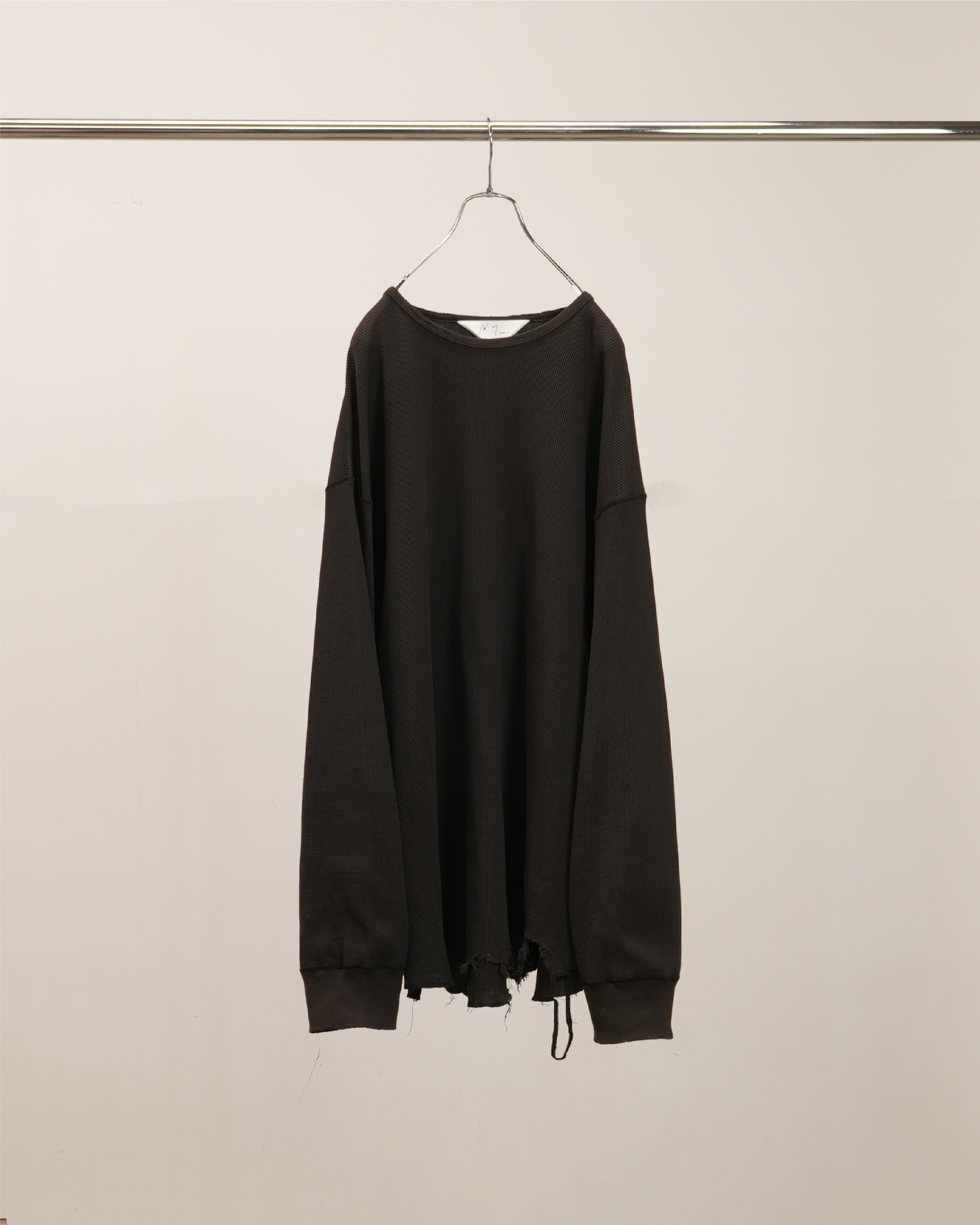DAMAGE WAFFLE CREW LS(D.BROWN)