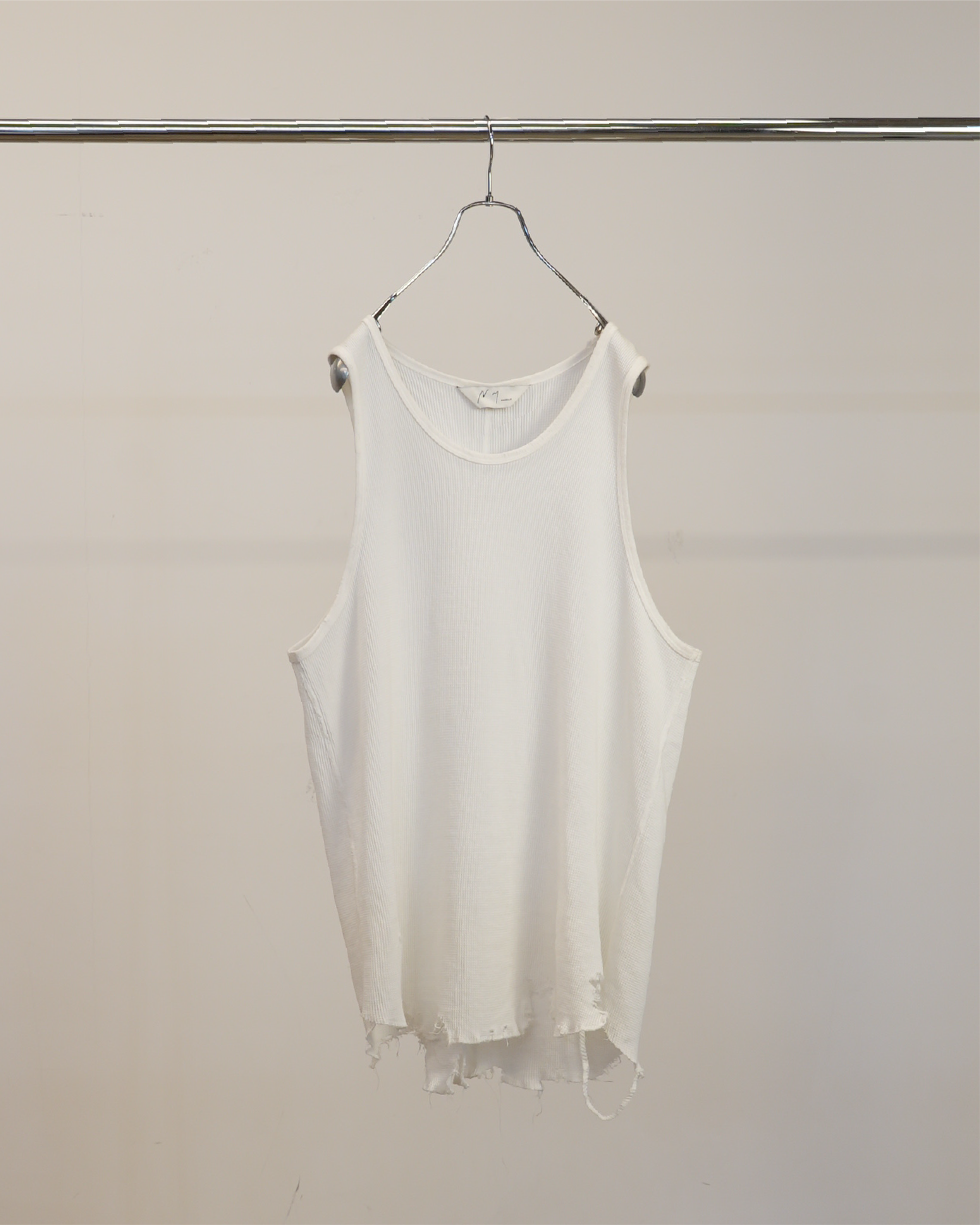 DAMAGE WAFFLE TANK(WHITE)