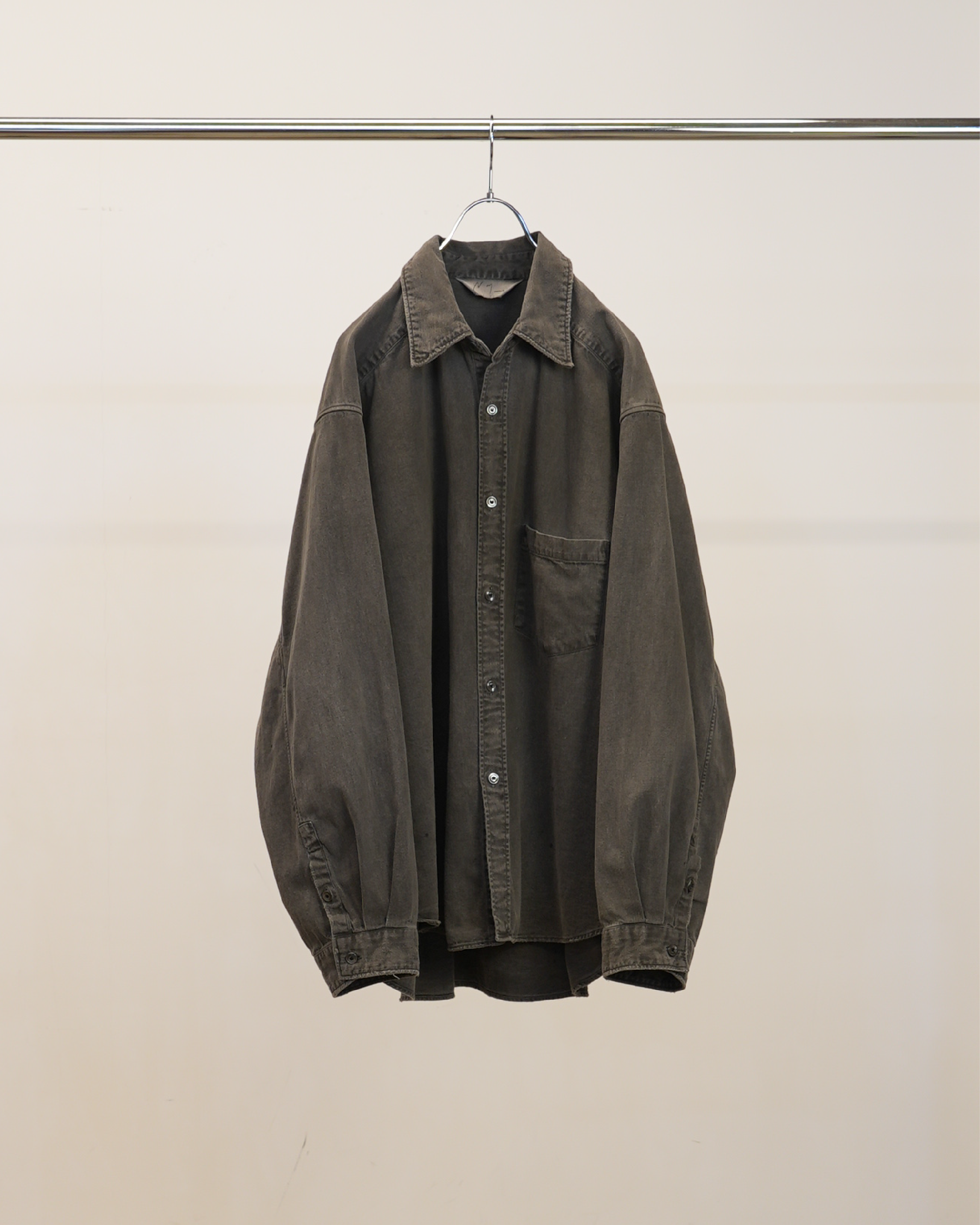 DENIM DRESS SHIRT(BLACK)