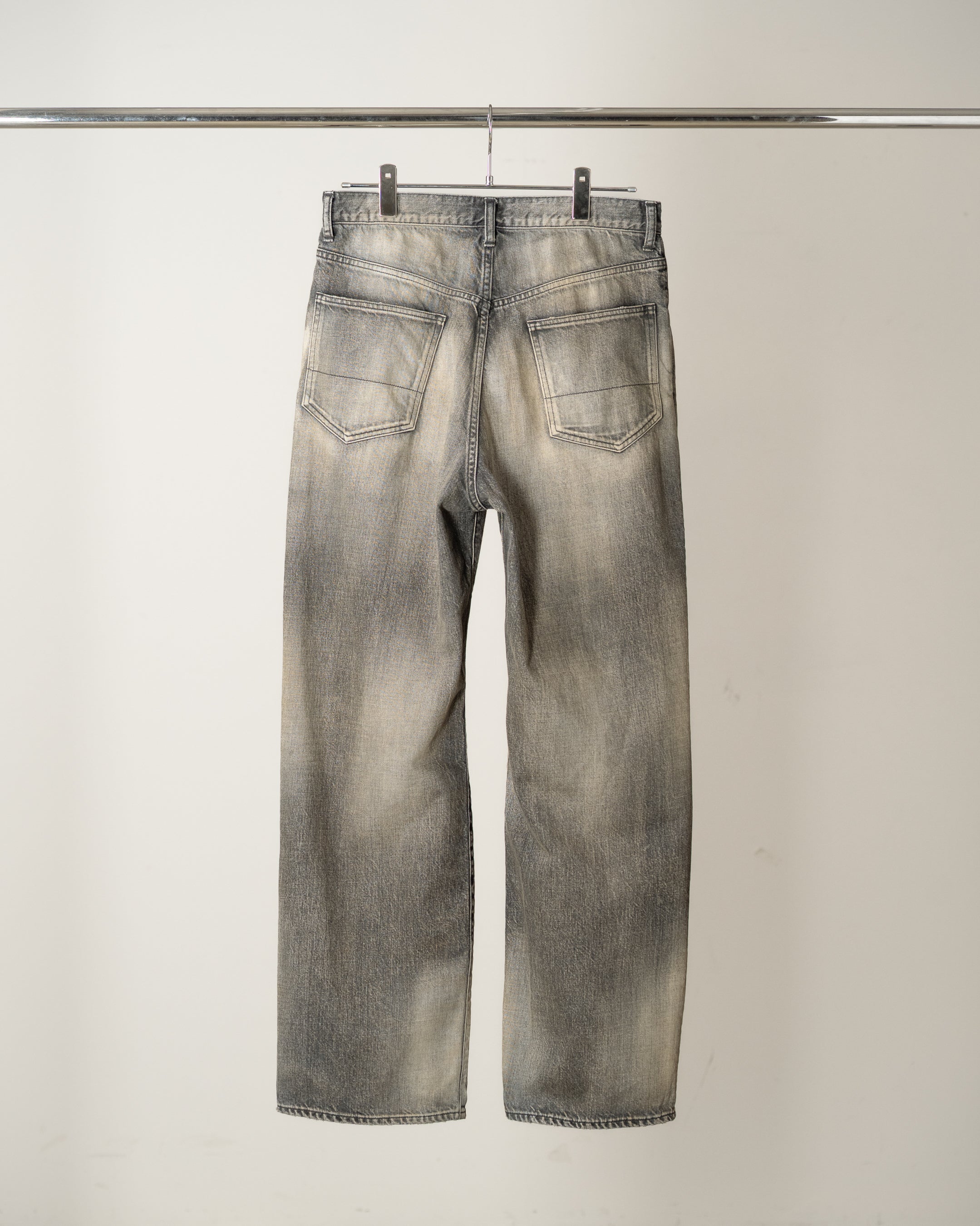 #08 MIDDLE STRAIGHT 5P DENIM PANTS(BLACK)