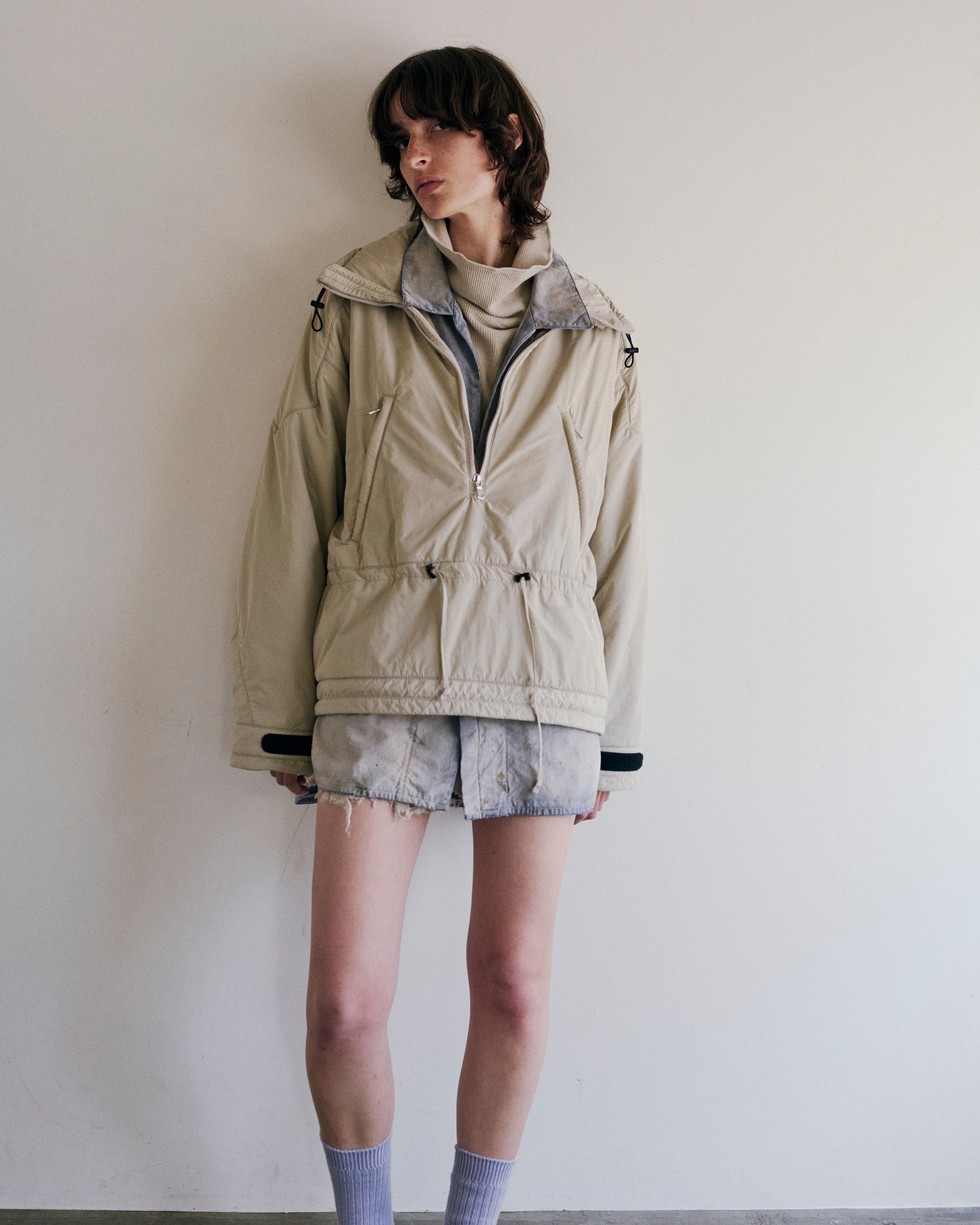 PADDING PULLOVER JACKET(BEIGE)