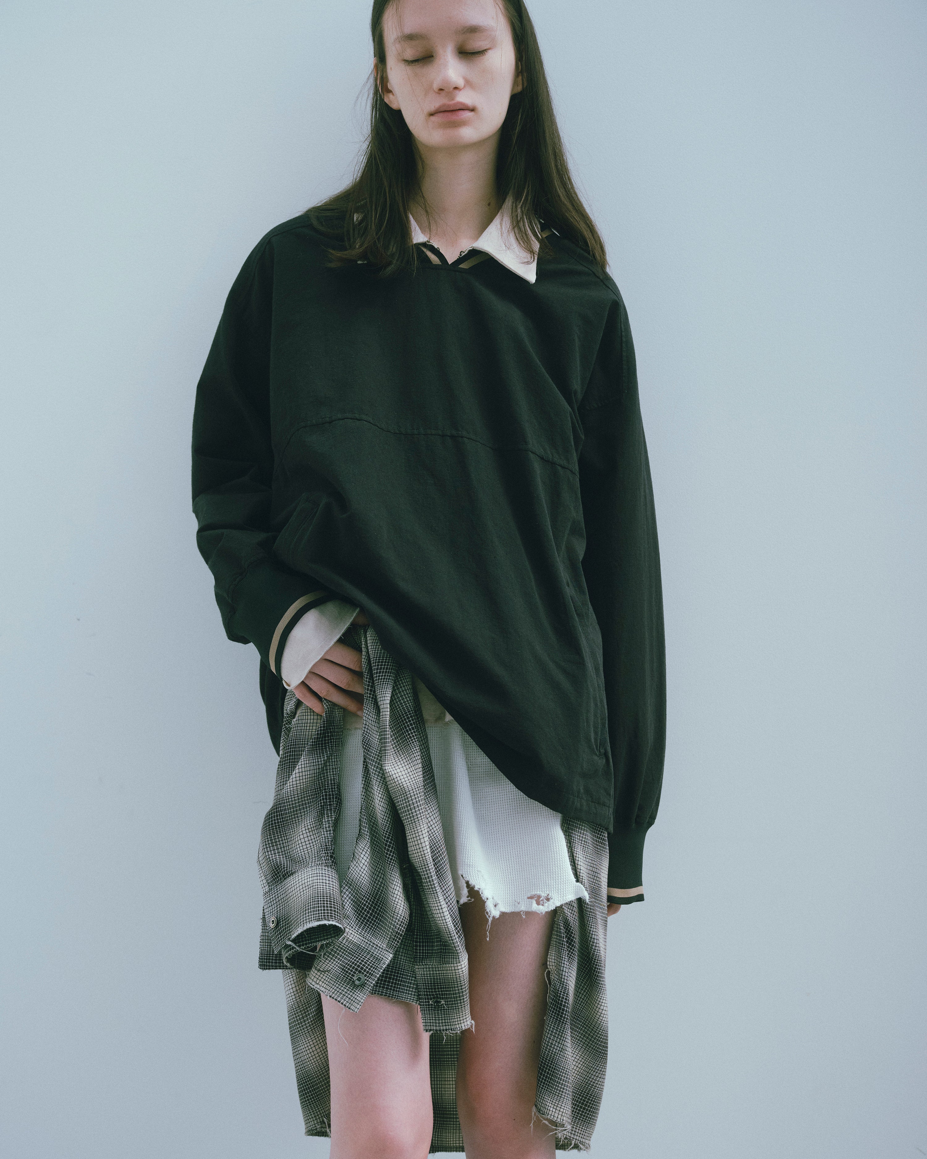 C/N PULLOVER SHIRT(BLACK)