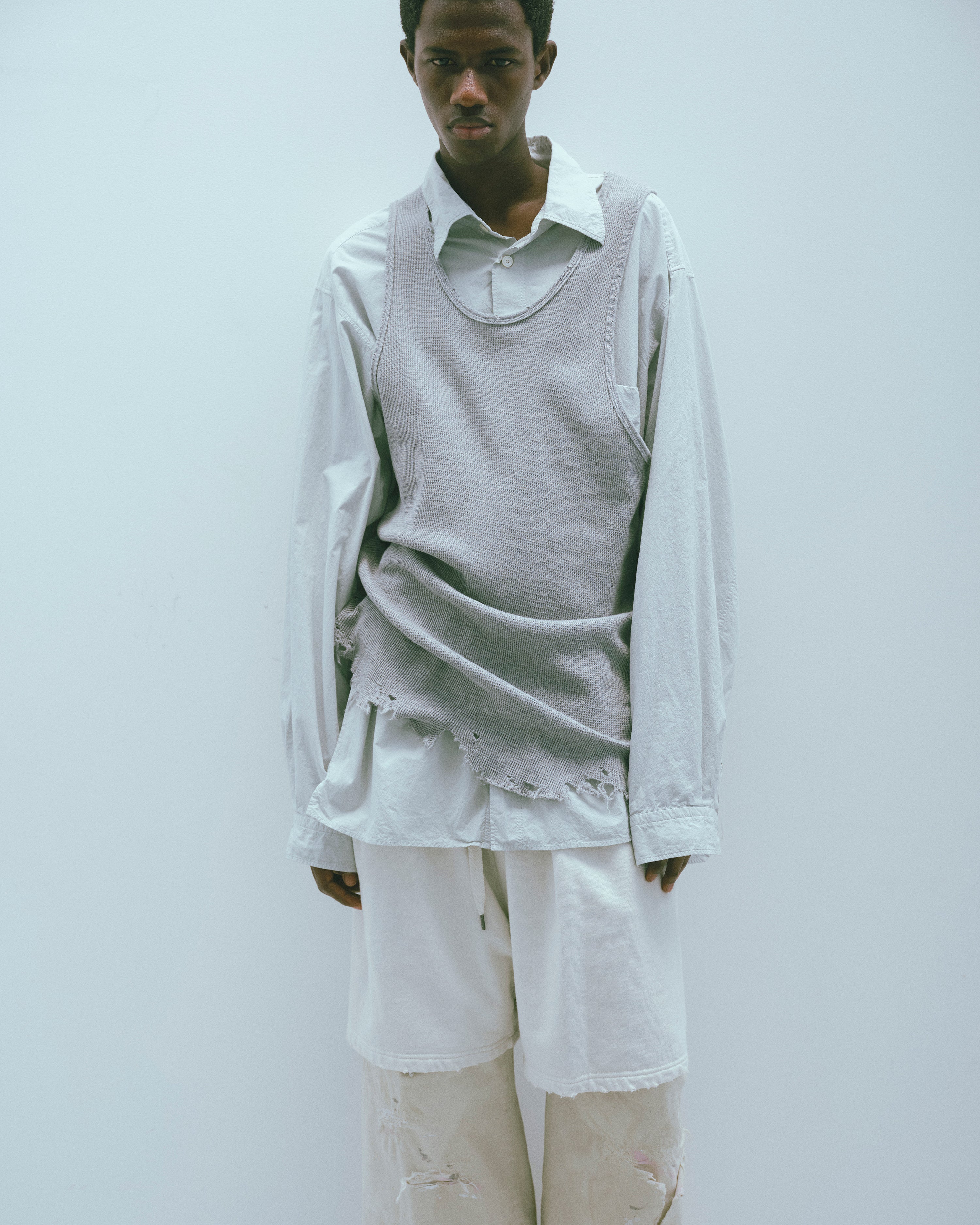 REMAKE WIDE CHINO TROUSERS(BEIGE)