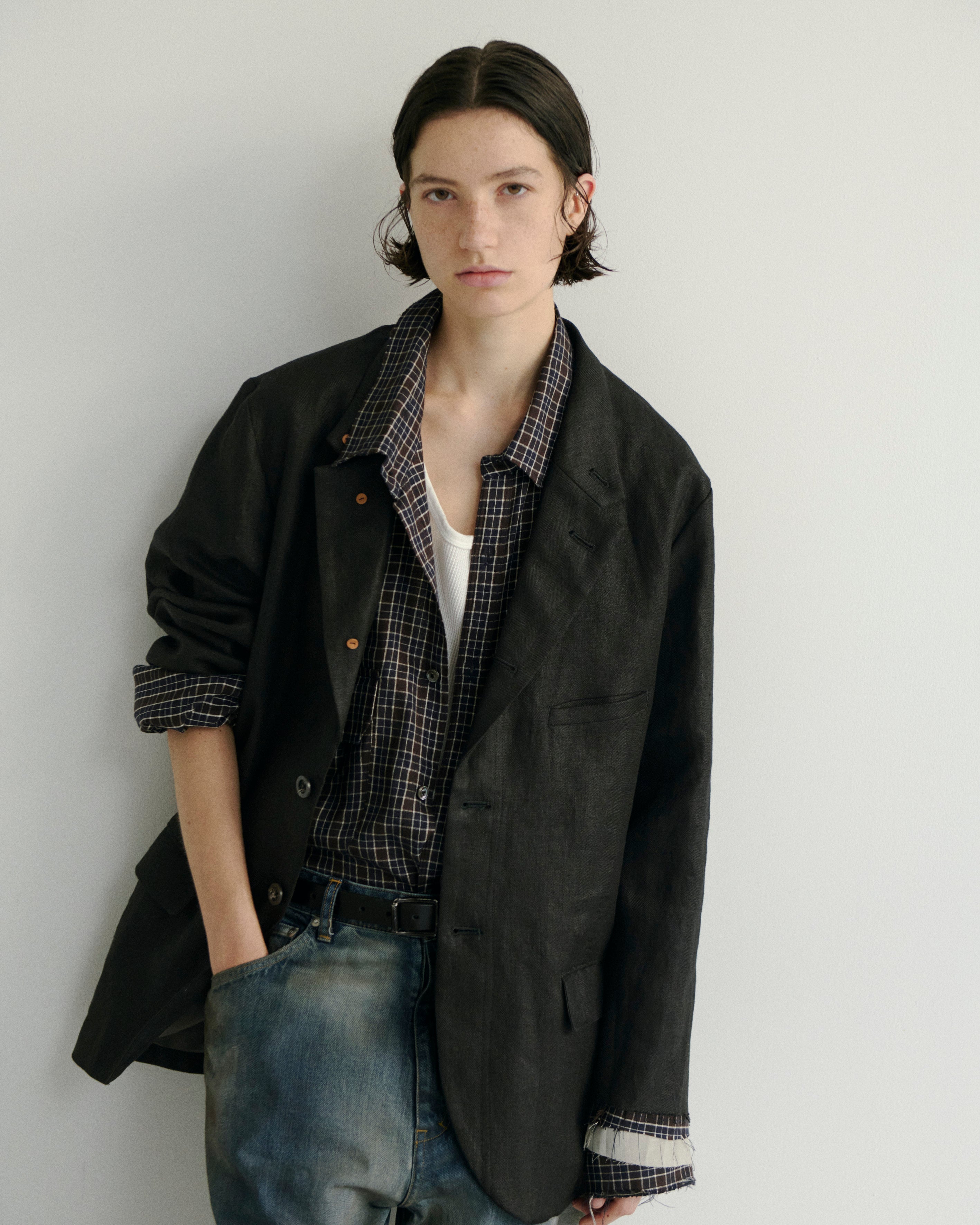 AGING MIDDLE STRAIGHT 5P DENIM PANTS(INDIGO)