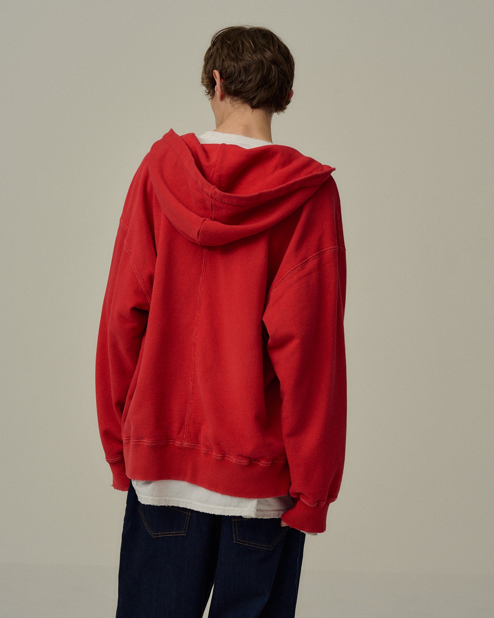 ZIP UP HOODIE(RED)
