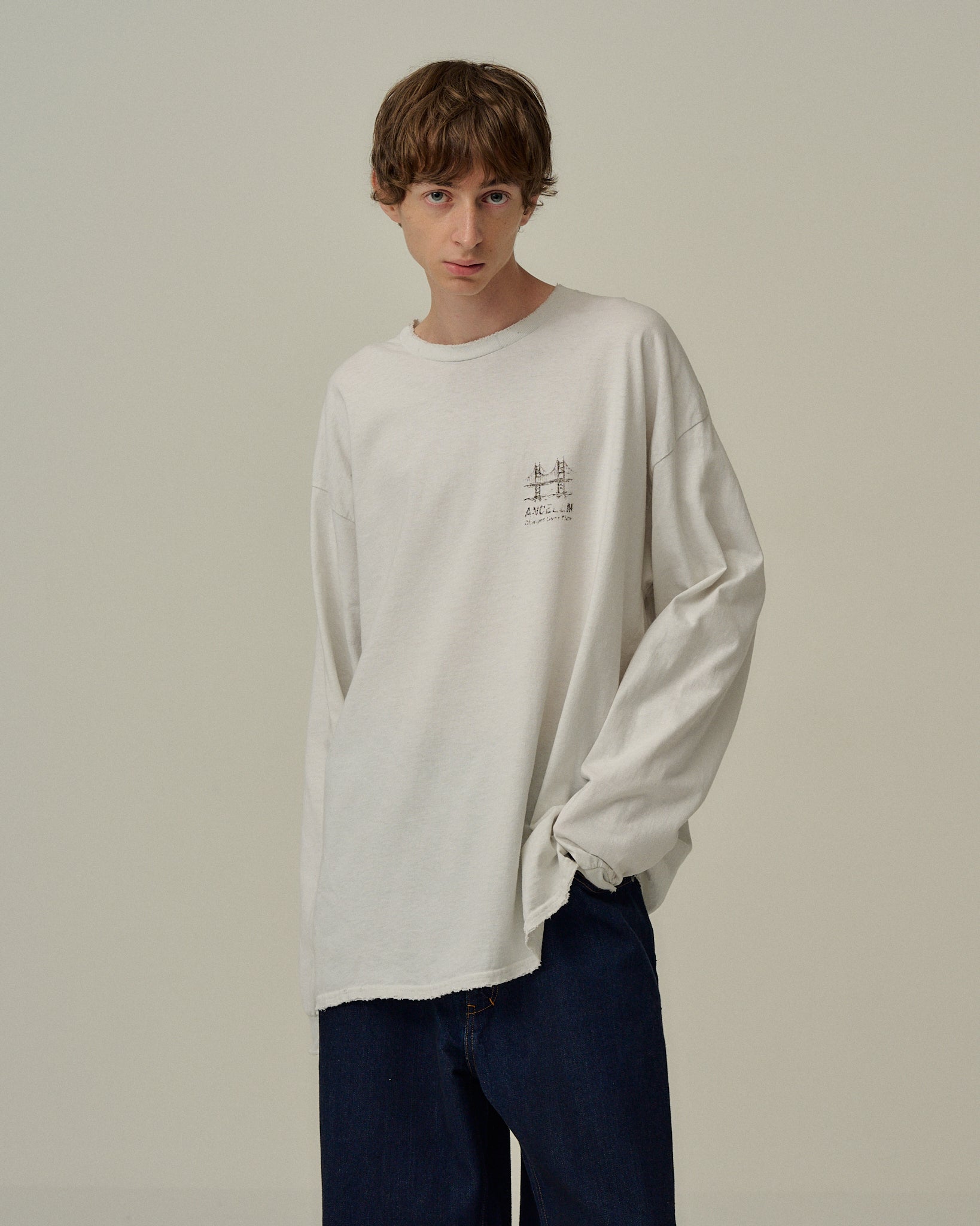 BRIDGE L/S T-SHIRT(WHITE)