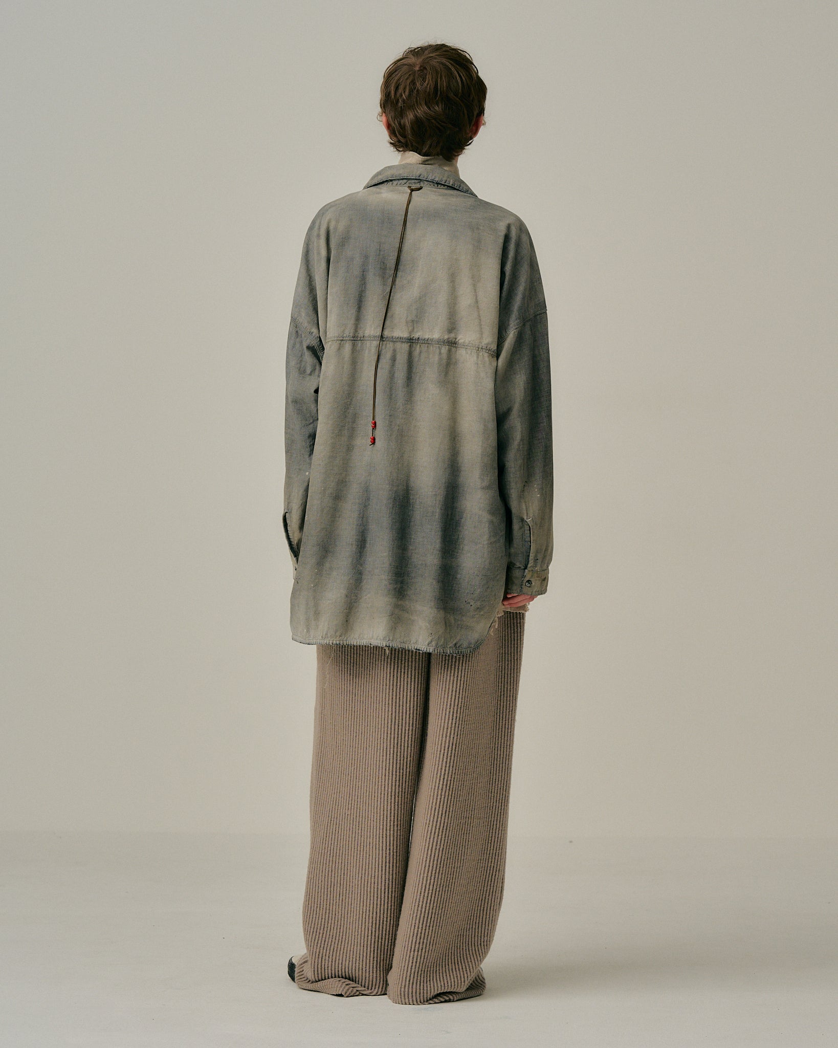 WOOLCORD BELTLESS SLACKS(SAND)