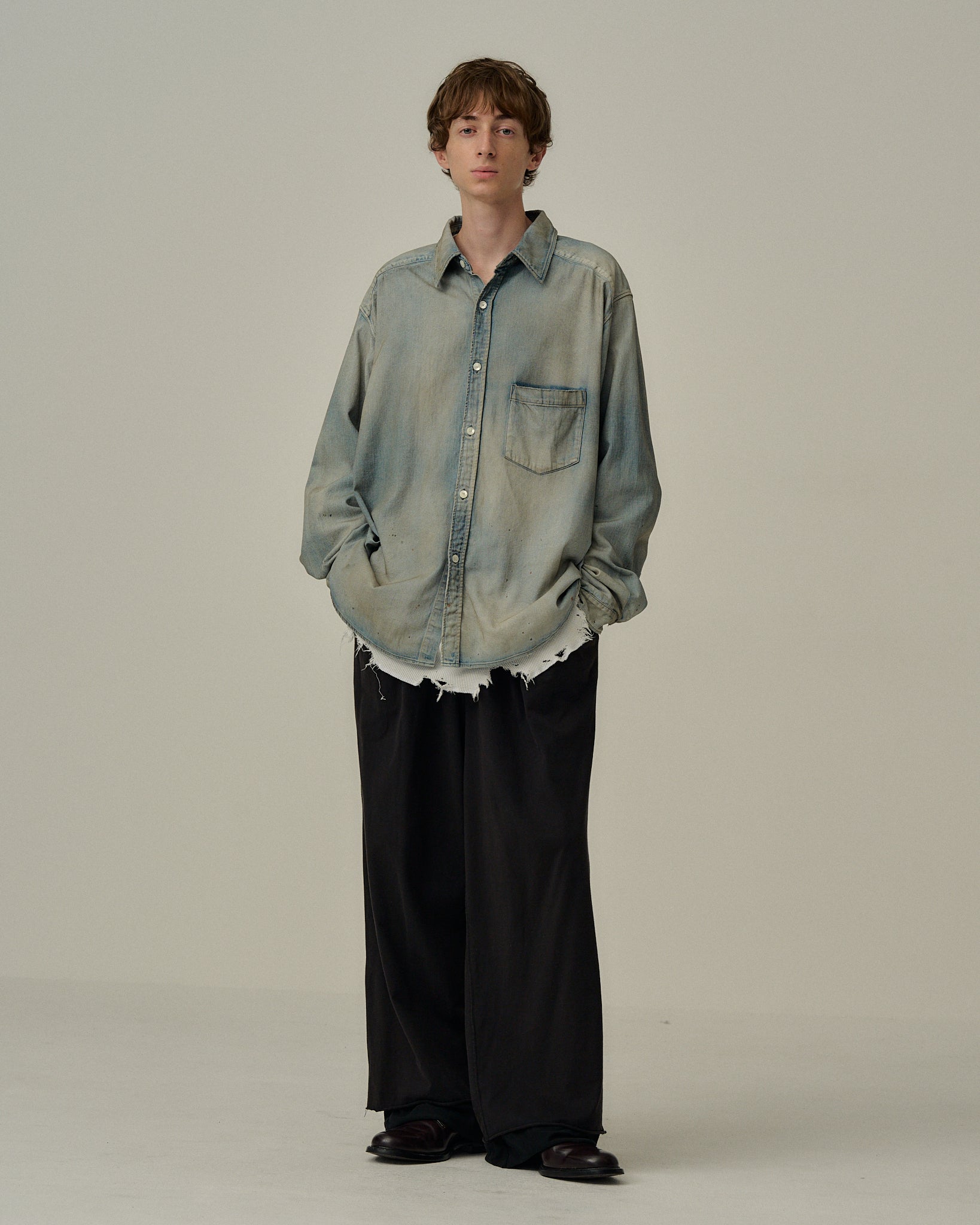 DENIM DRESS SHIRT(INDIGO)