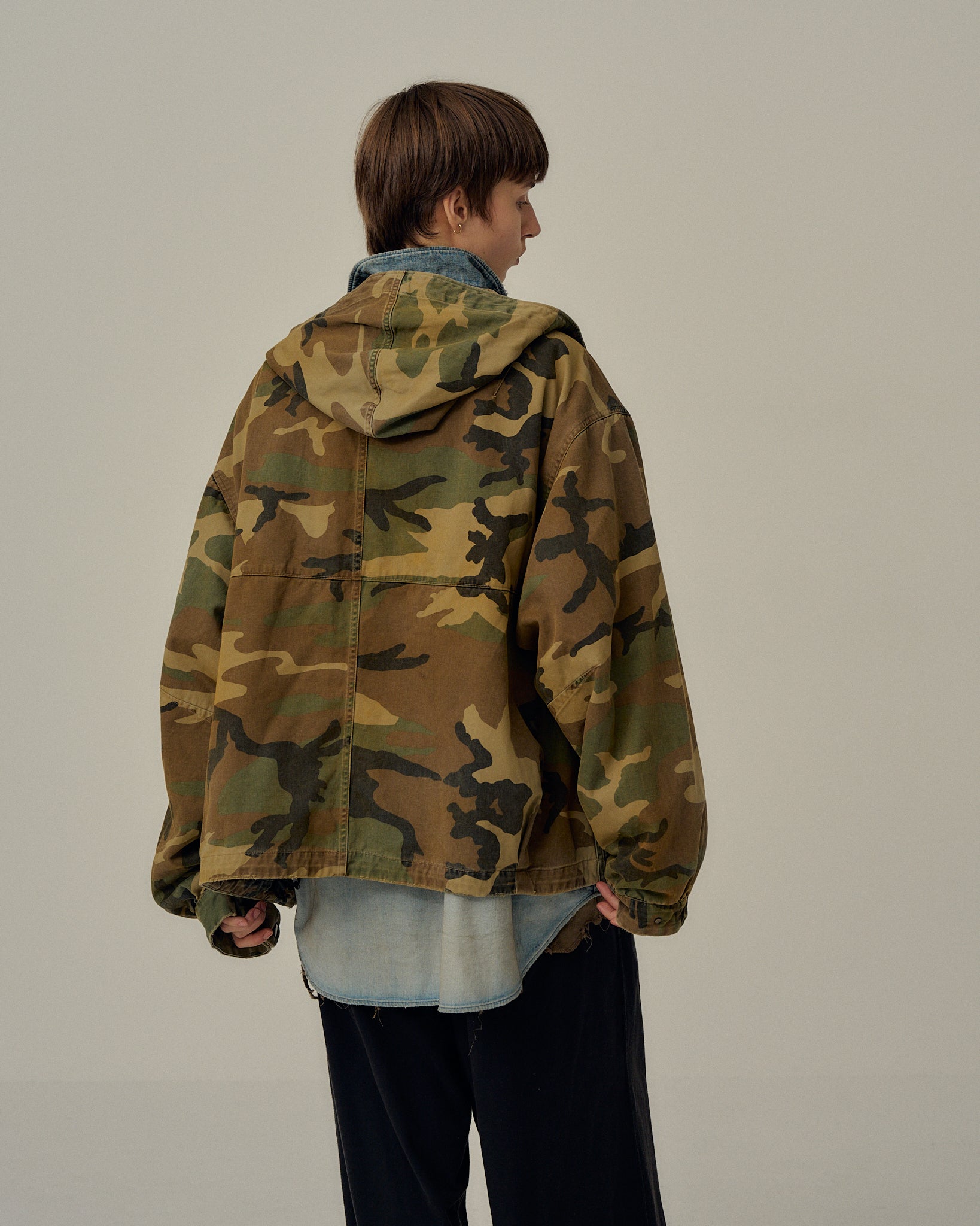 CAMO ZIPUP HOODIE(WOODLAND)