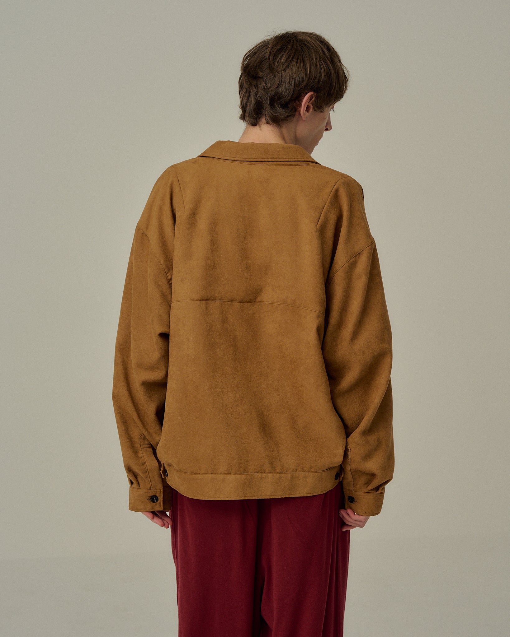 VEGAN SUEDE WORK SHIRT BLOUSON(BROWN)