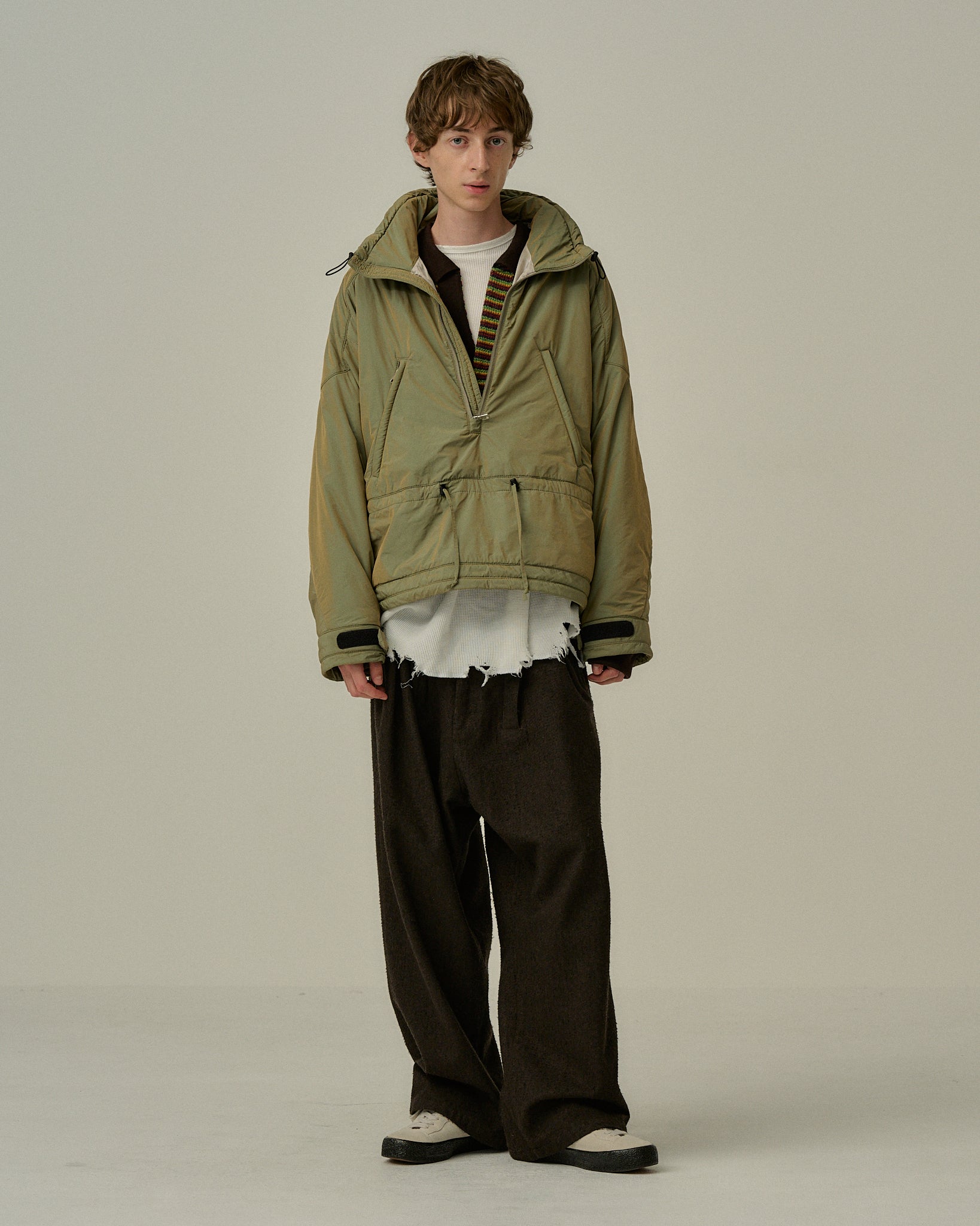 PADDING PULLOVER JACKET(KHAKI)