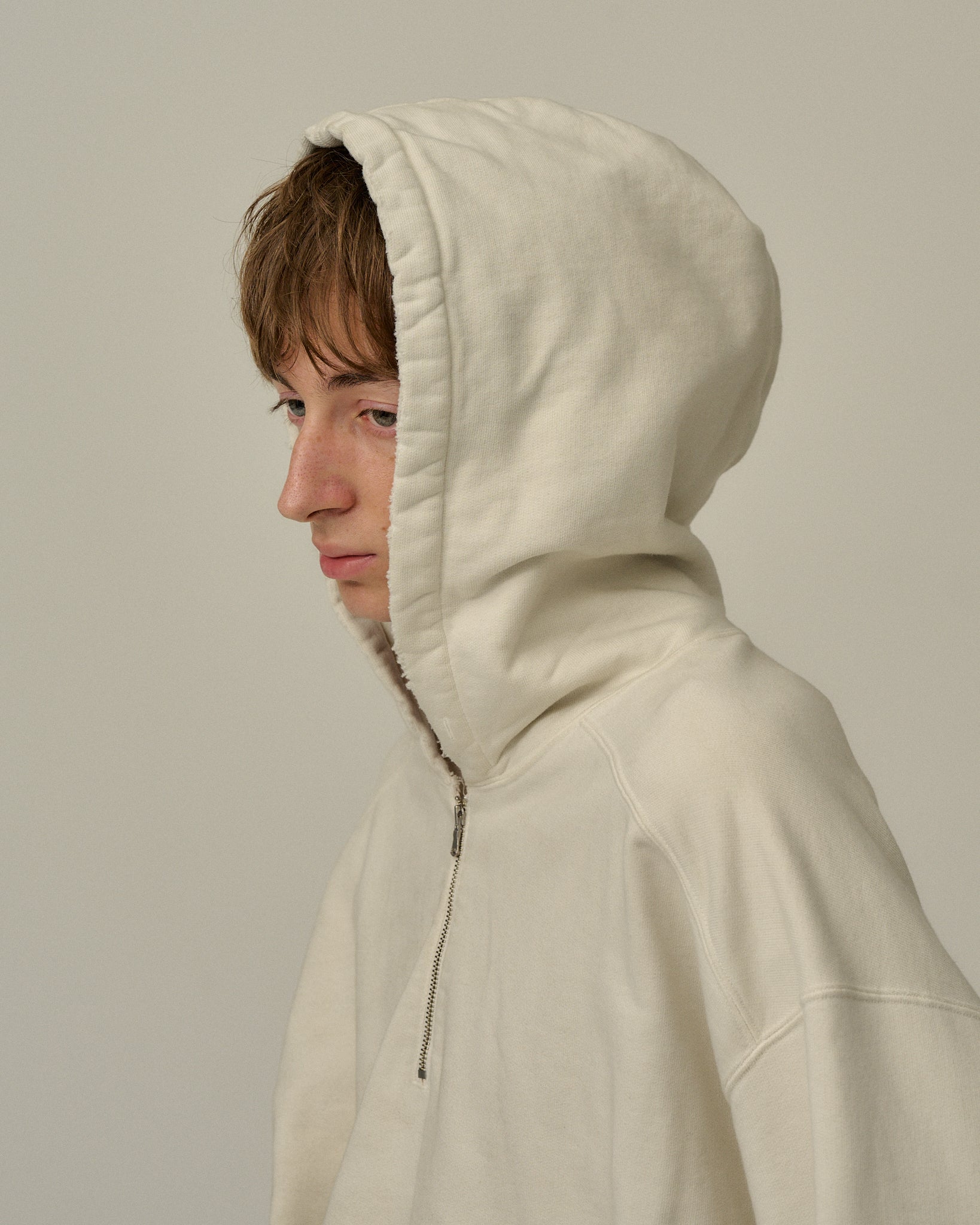 HALF ZIP HOODIE(GRAY)