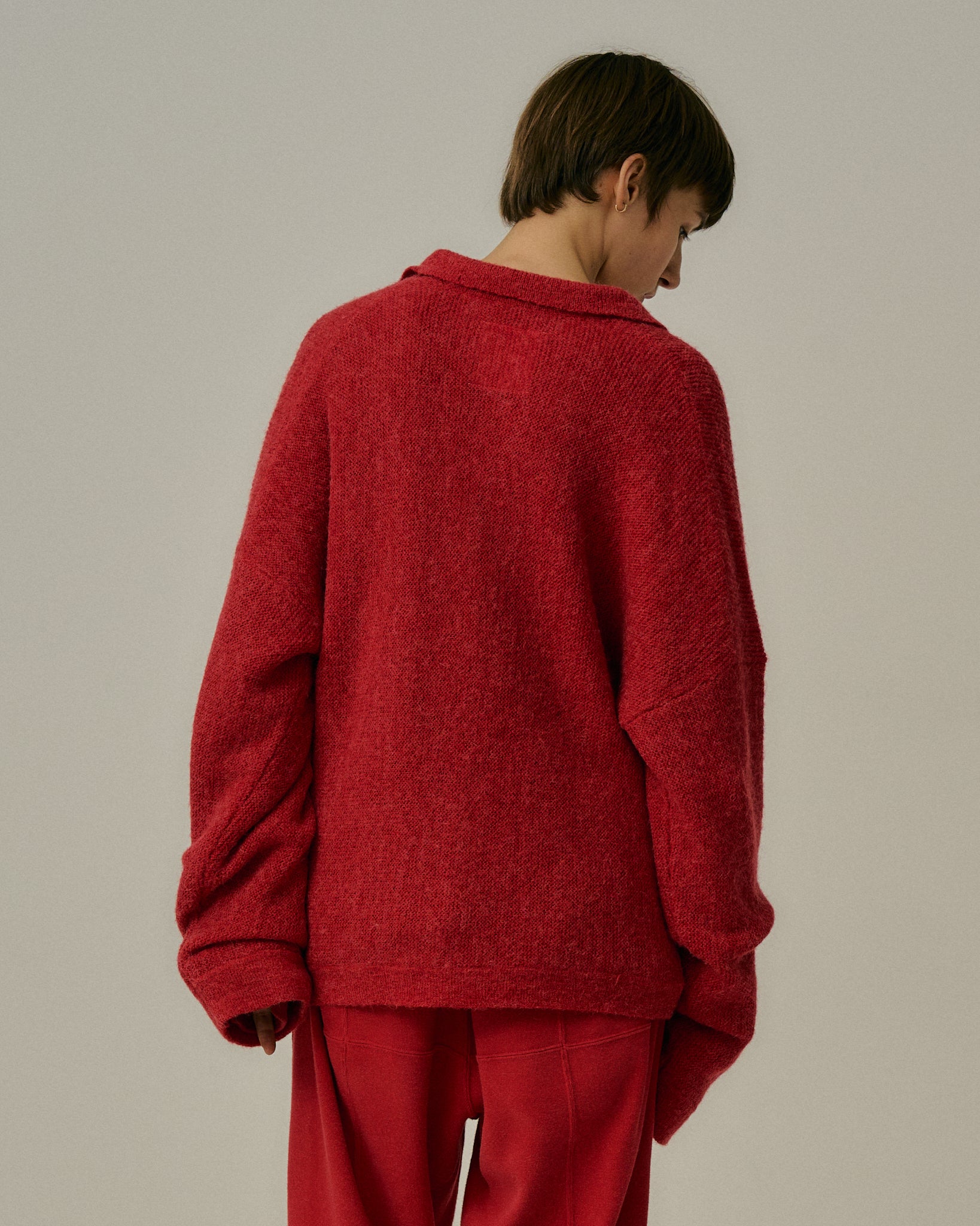 KIMONO KNIT SHIRT(RED)