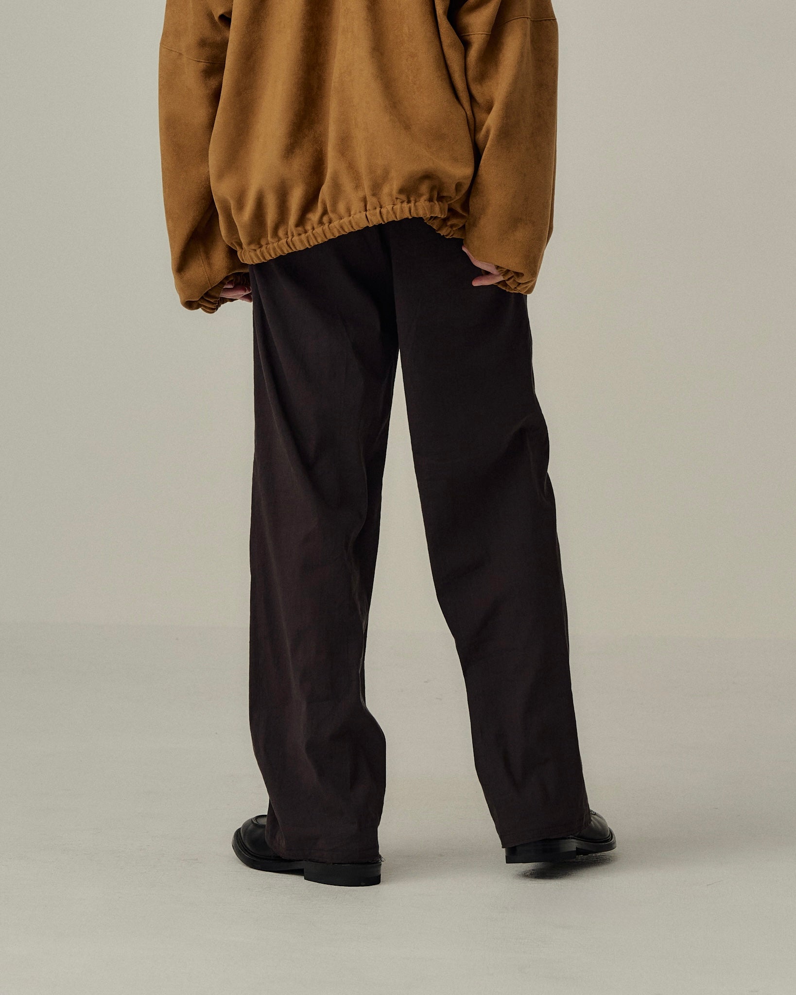 SHOE CUT SLACKS(D.BROWN)