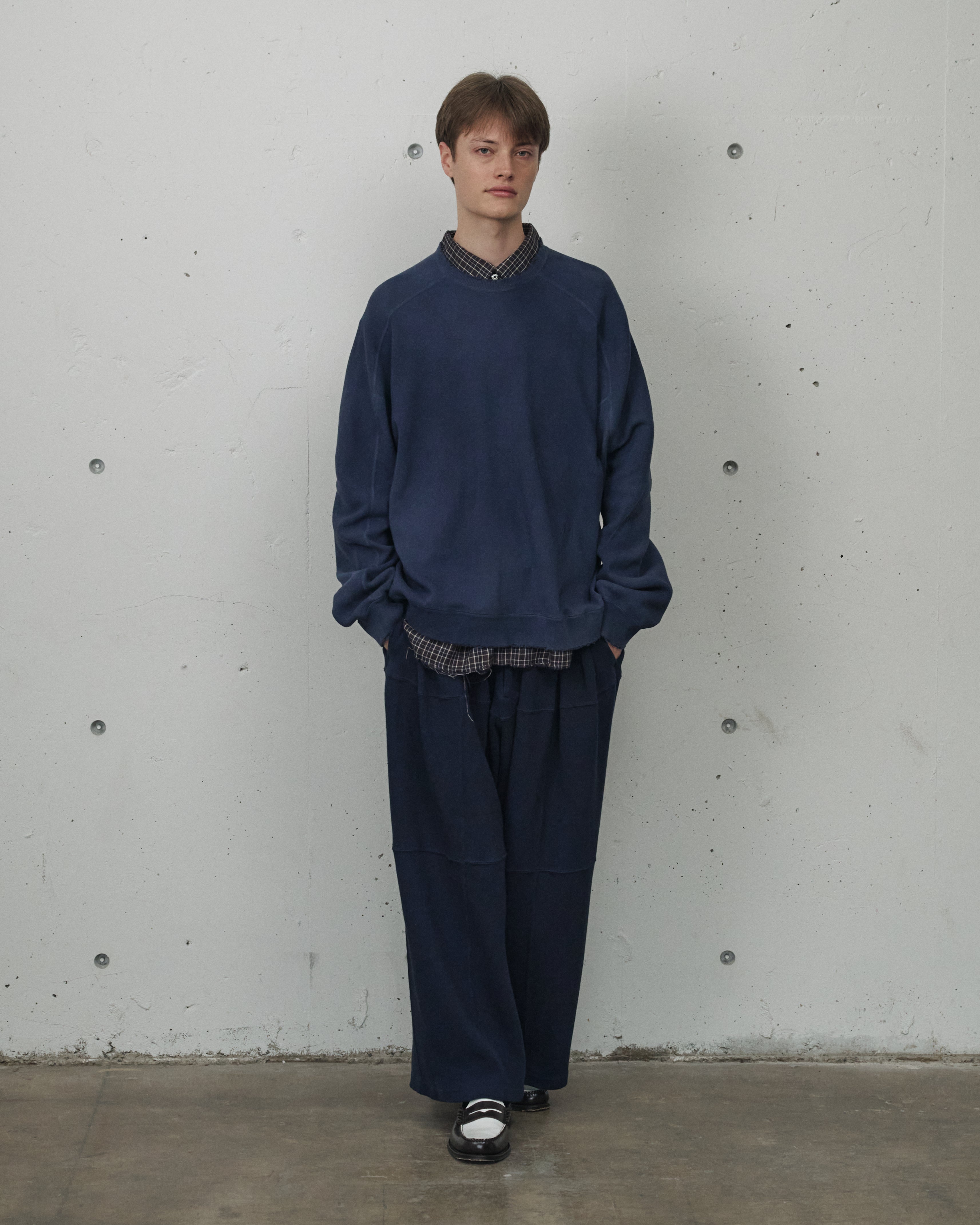 SMOOTH SWEAT SHIRT(D.NAVY)