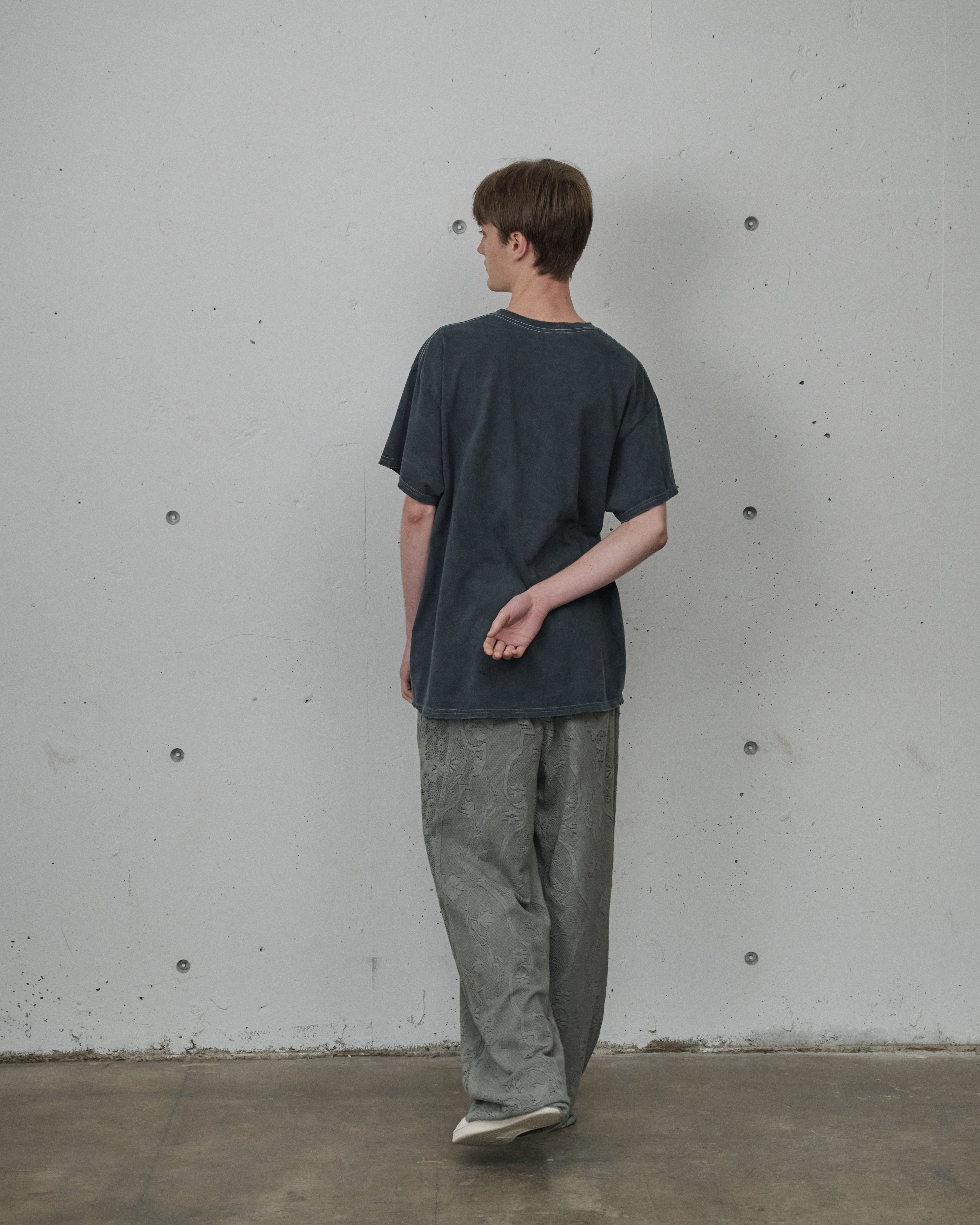 AGING LACE DOUBLE PANEL SLACKS(GRAY)