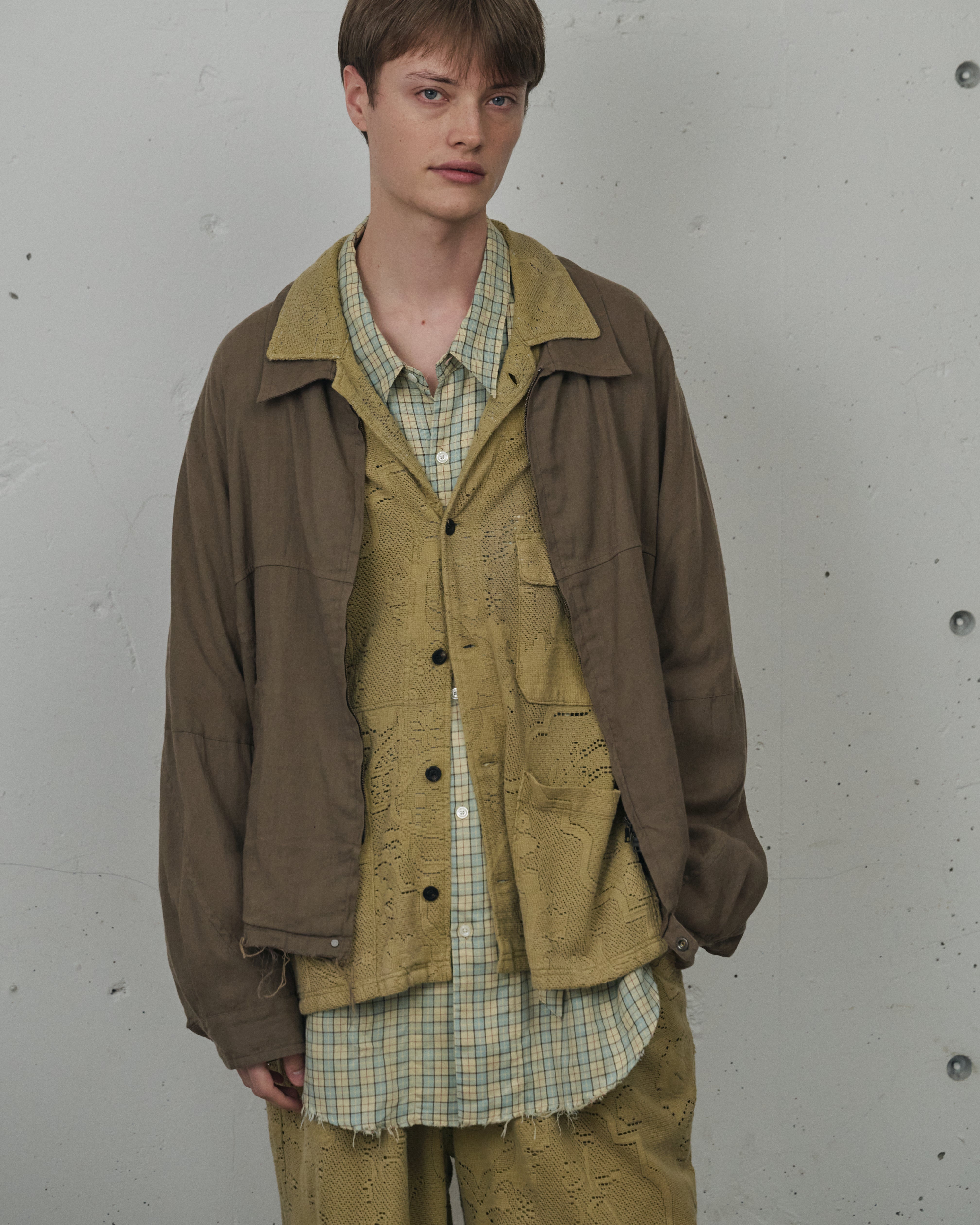 L/N ZIPUP SHIRT JACKET(BROWN)